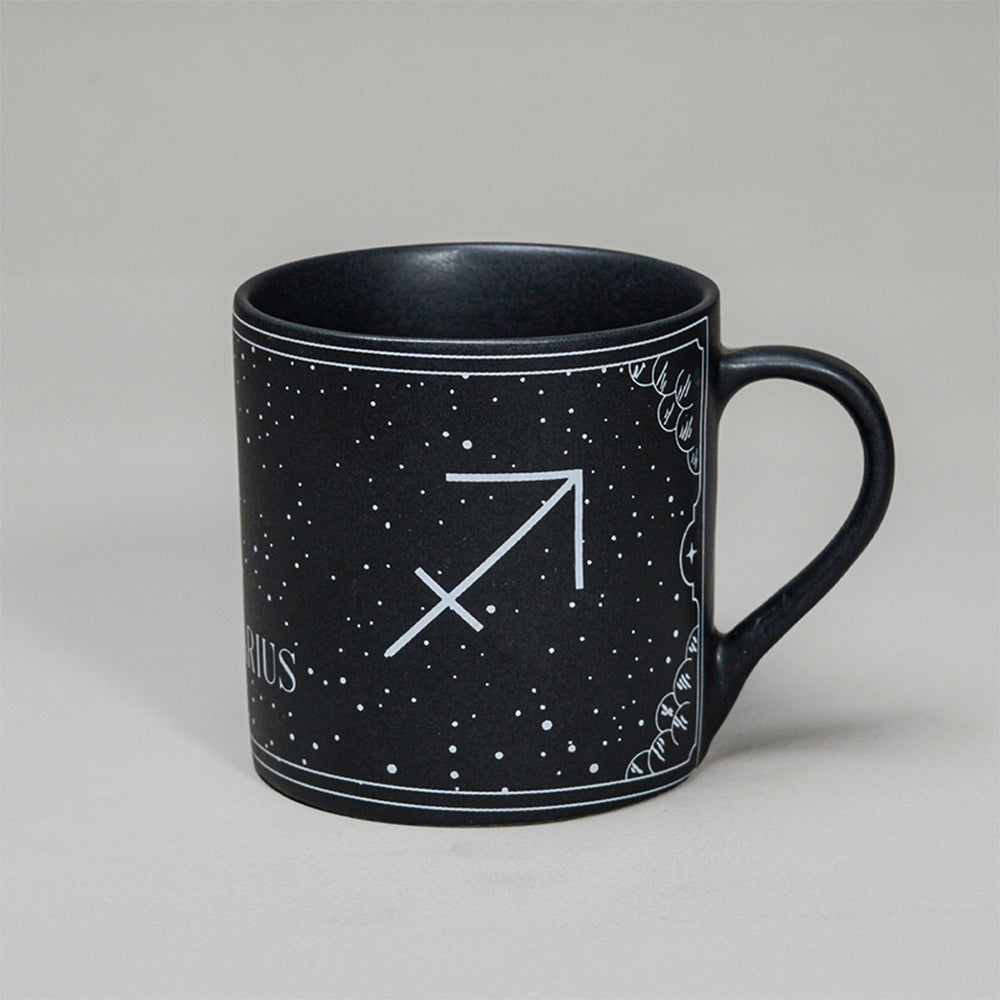 ALMIRO TREE Black - Ceramic Sunsign Theme Coffee Mug Sagittarius (350ml)