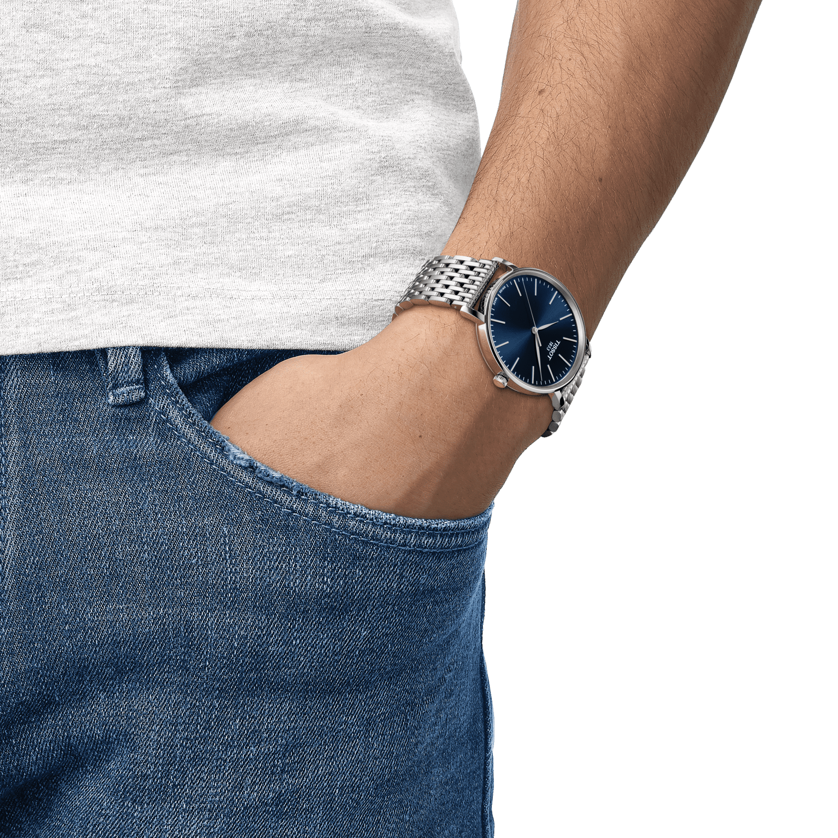 Tissot T-Classic Blue Dial Men 40mm - view 2