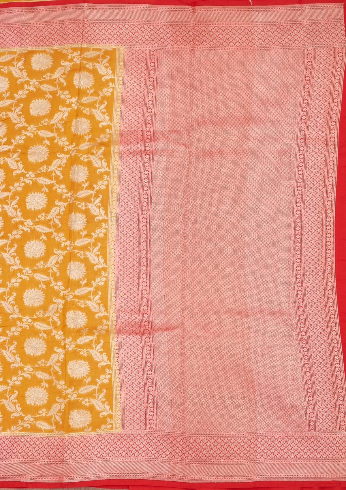 Koskii Yellow Zariwork Pure Silk Saree – Women's - view 5