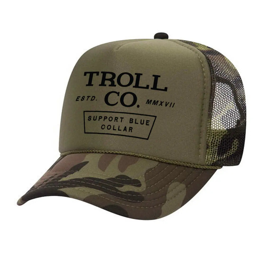 Radial Range Foam Trucker Hat – Green Camo