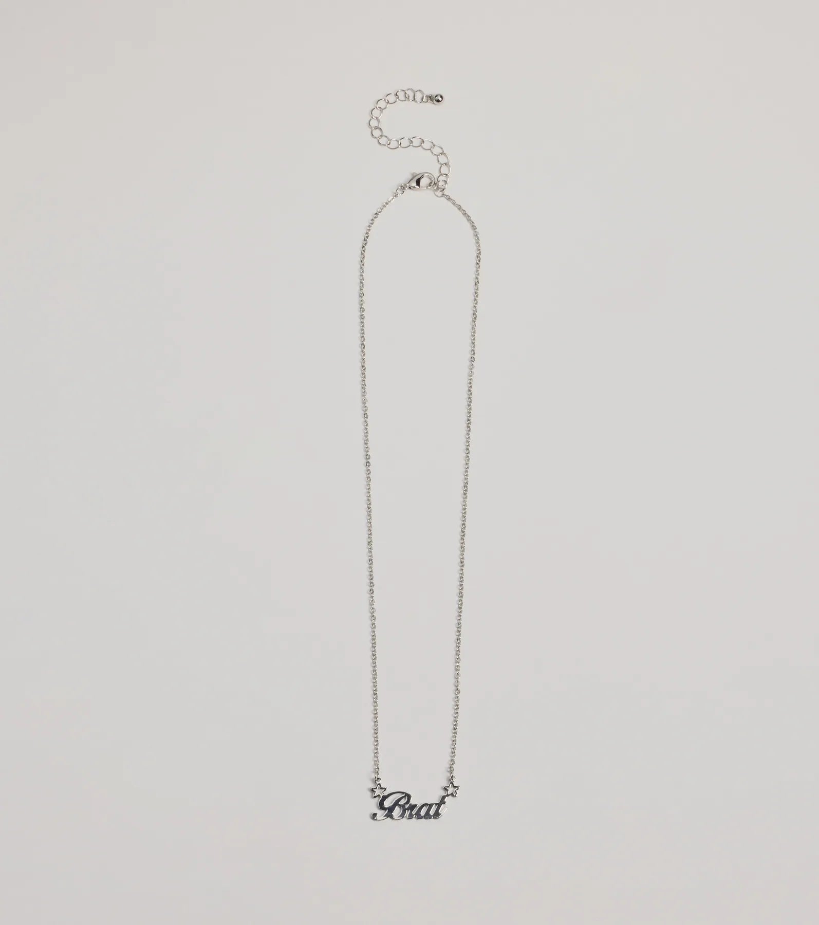 Windsor Brat Script Dainty Chain Necklace