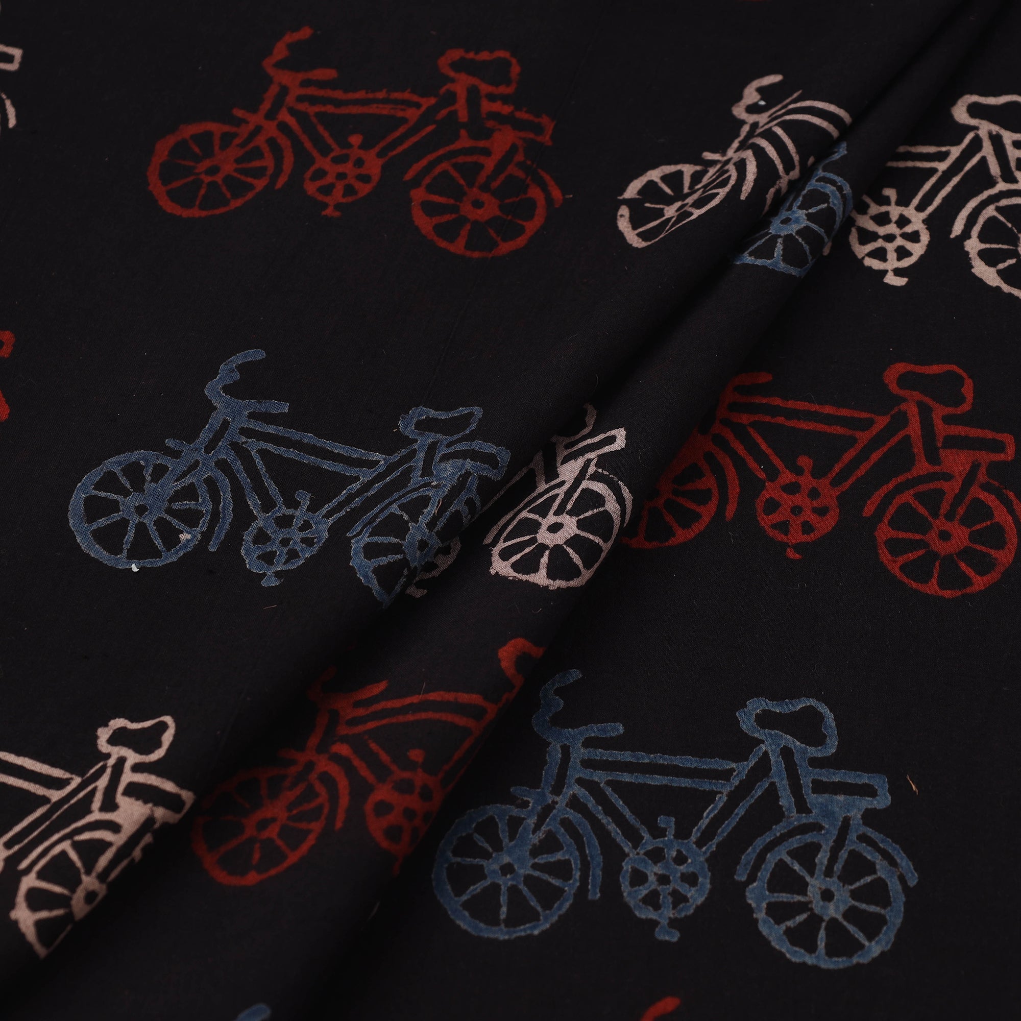 KACHCHH JI CHHAAP Black - Block Print Cotton Natural Dyed Ajrakh Fabric 24 - view 2