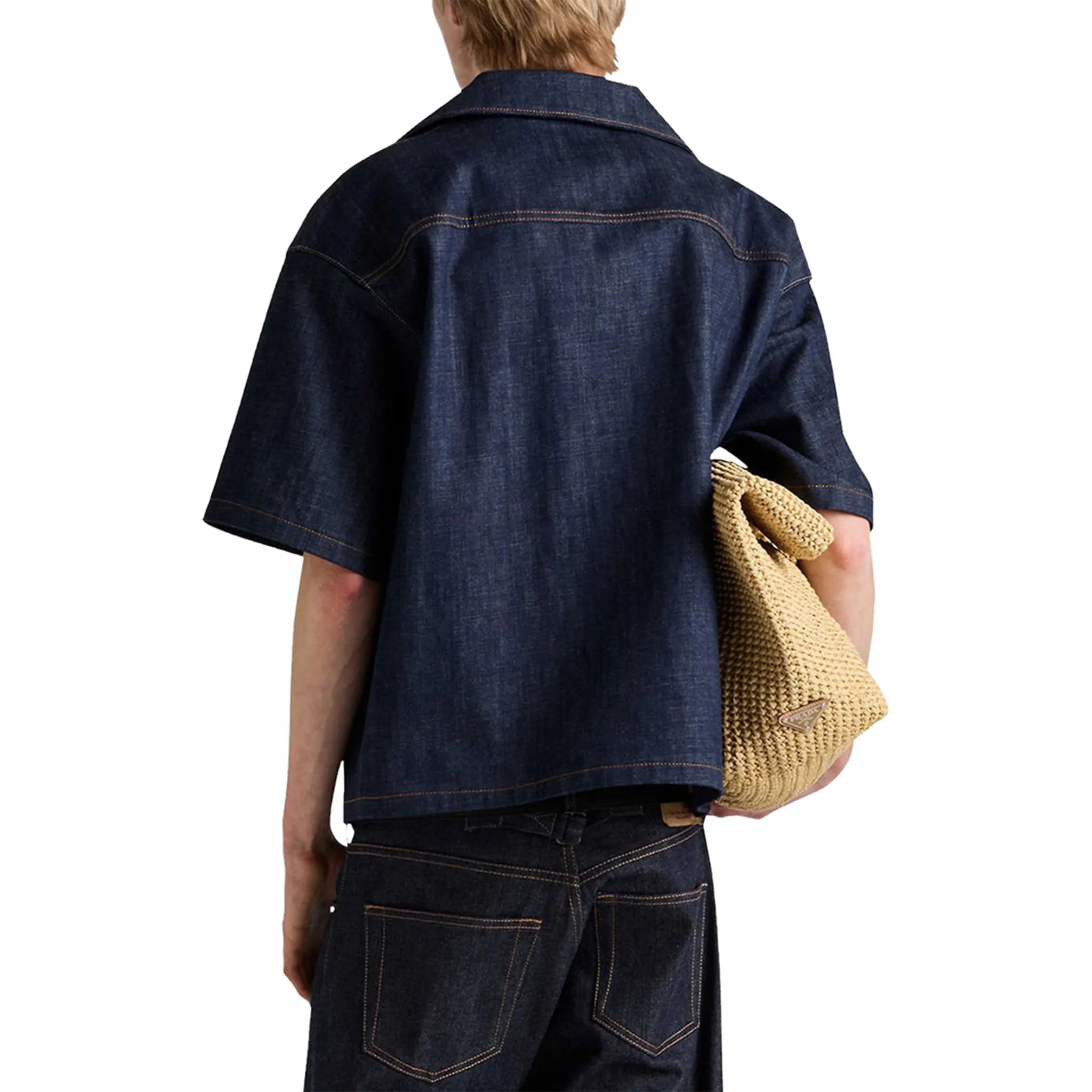 Prada Bowling Denim S/S Navy Shirt - view 2