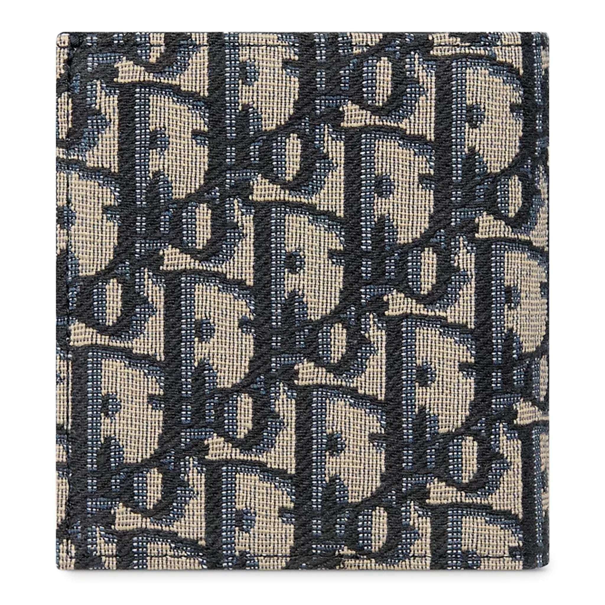 Dior Oblique Jacquard Beige and Black Vertical Bifold Wallet - view 2