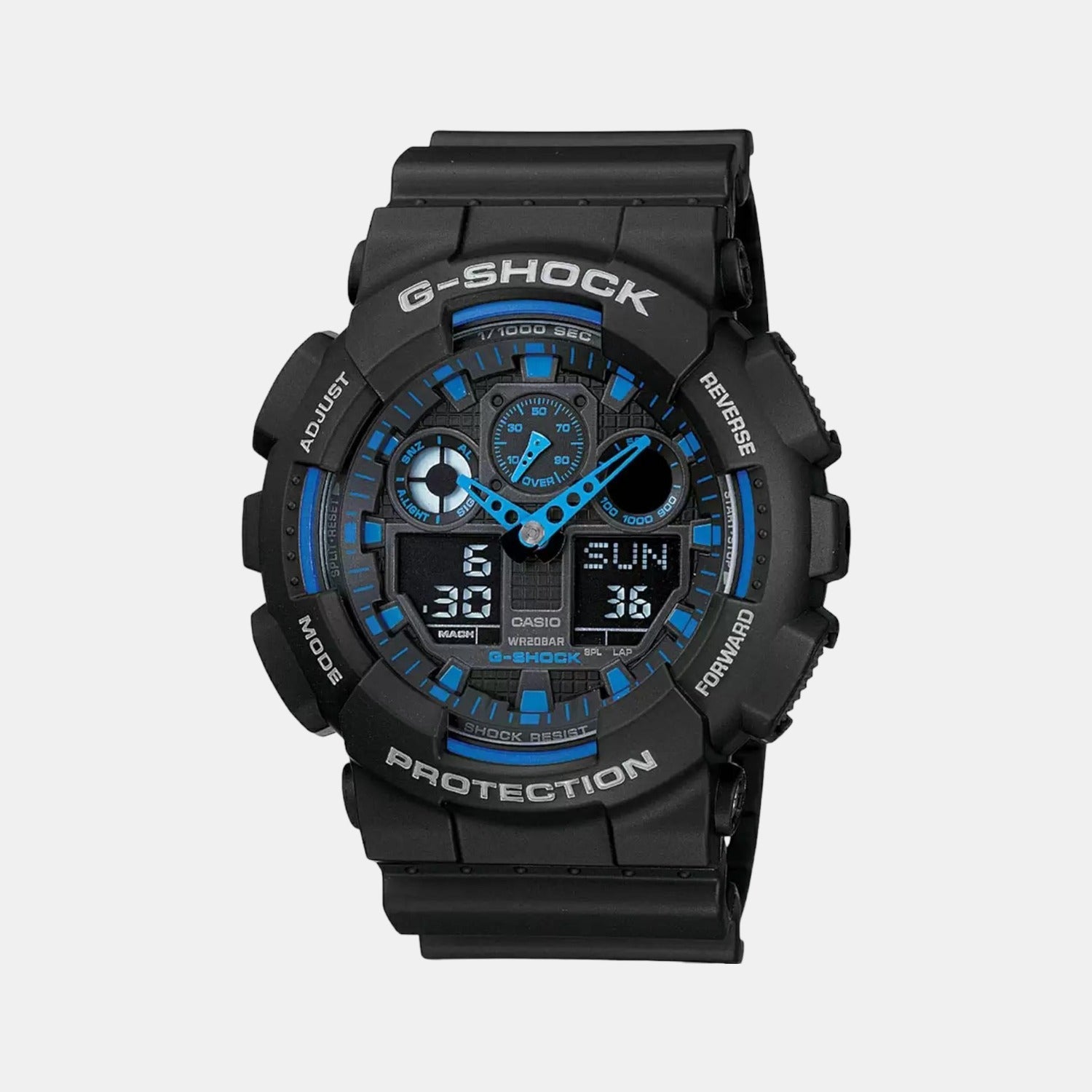 Casio G-Shock Men Quartz Blue Dial Analog-Digital Resin Watch G271