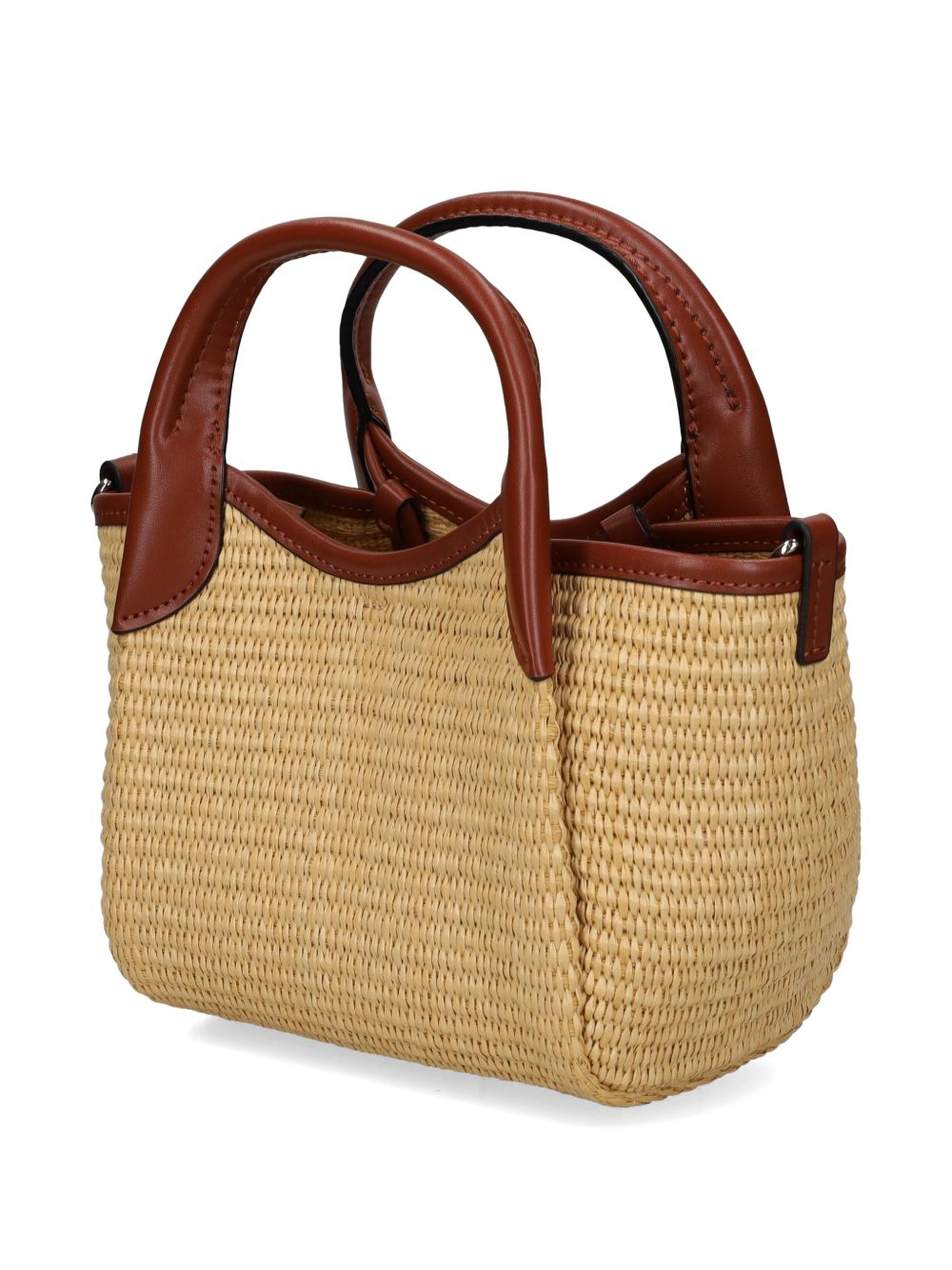 Emporio Armani Woven Straw Small Shopper Bag - view 2