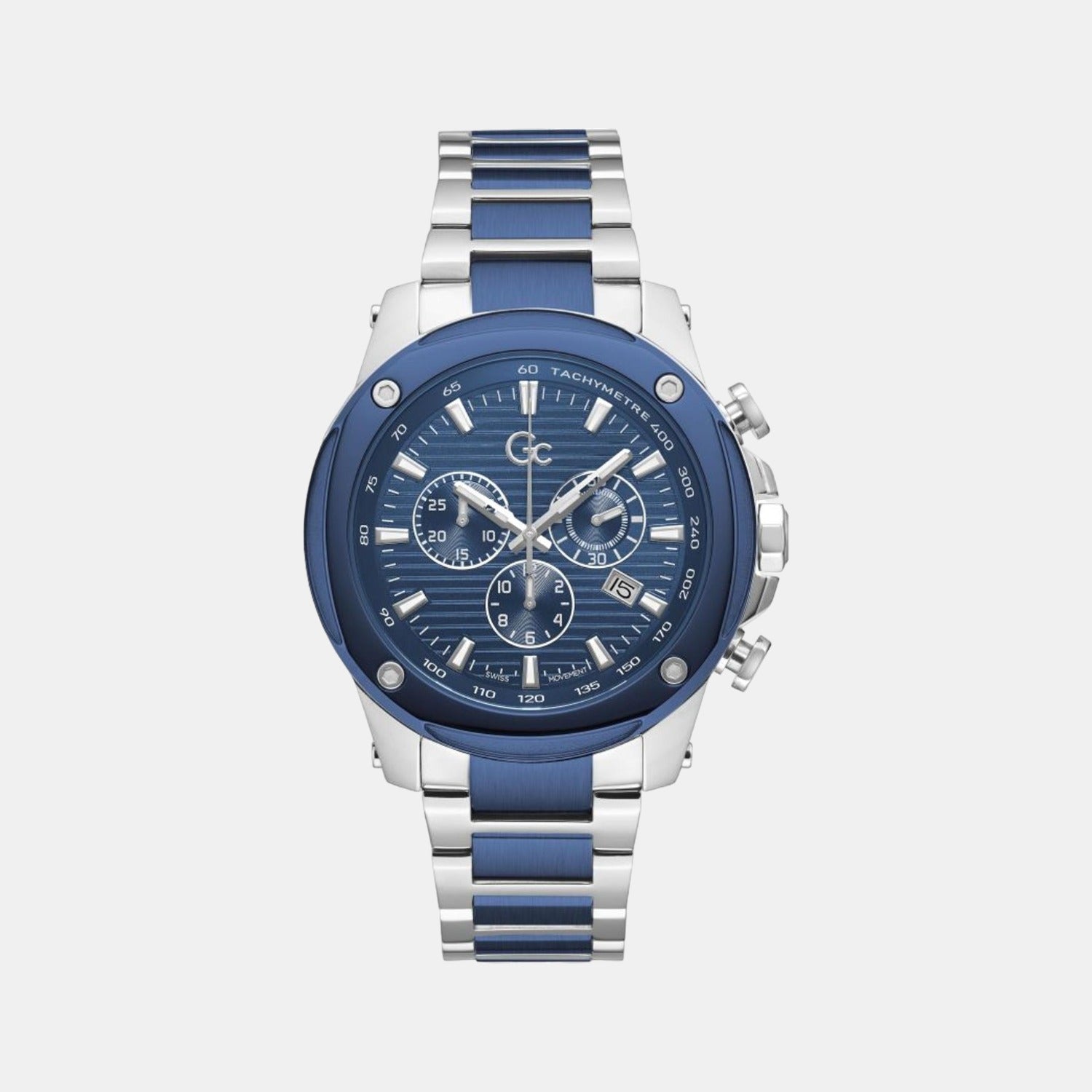 GC Brave Men Quartz Blue Dial Chronograph Stainless Steel Watch Z13002G7MF