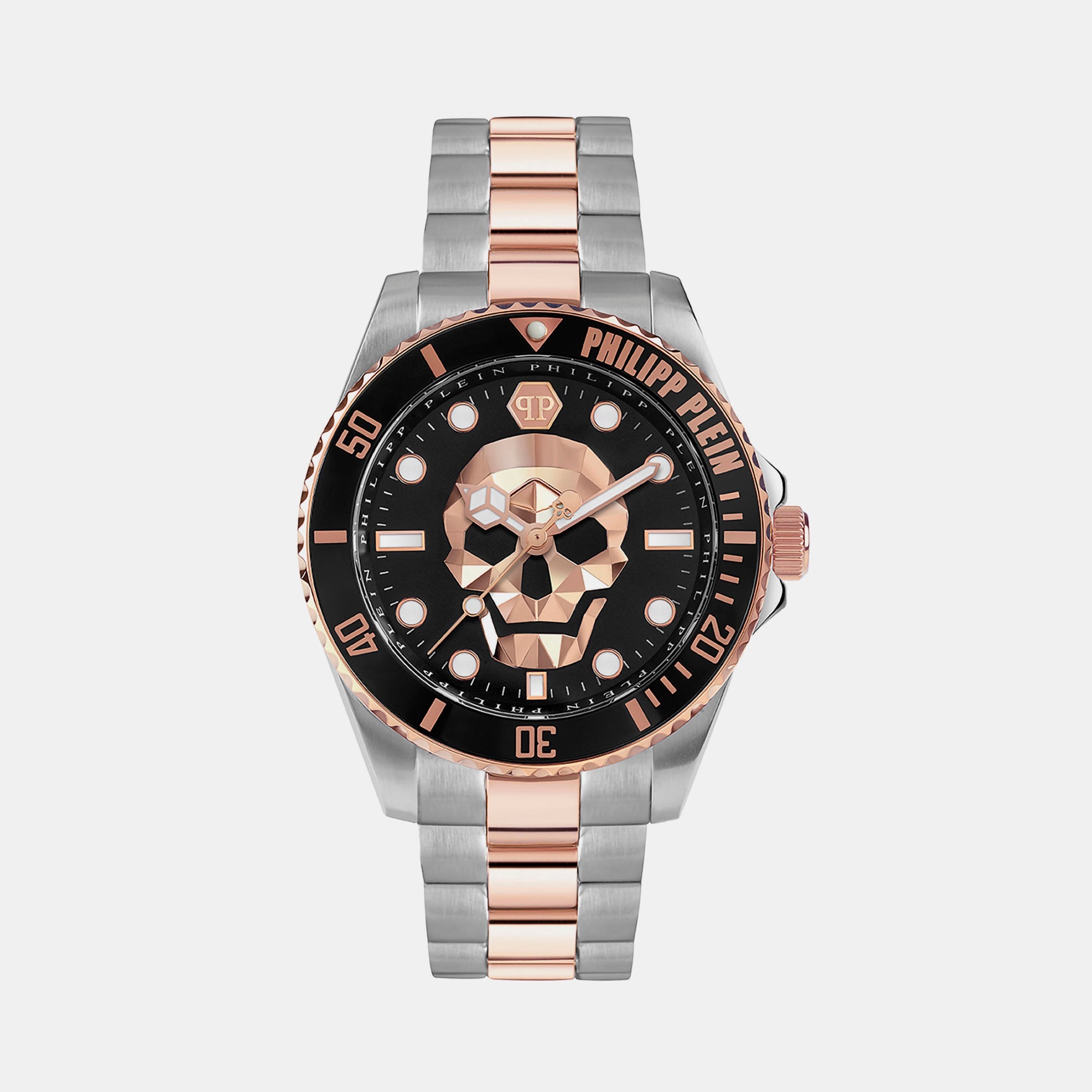 Philipp Plein $kull Men Quartz Black Dial Analog Stainless Steel Watch PWOAA0822