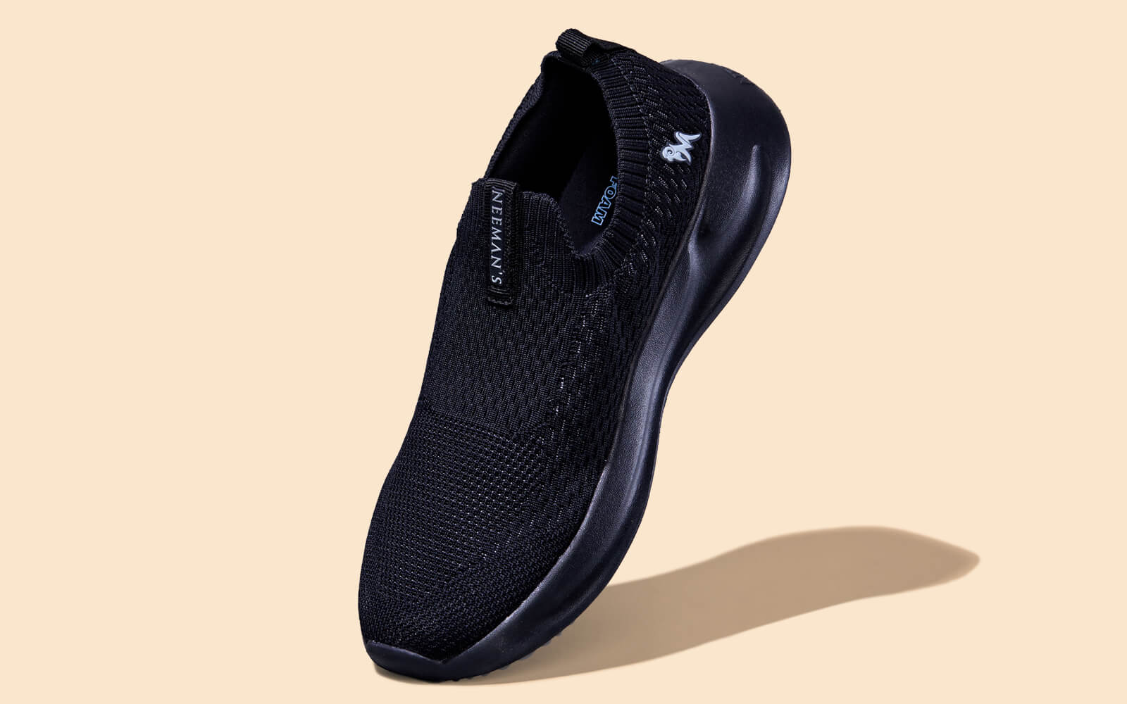 Neeman's Knit Trainers For Women : Black - view 2