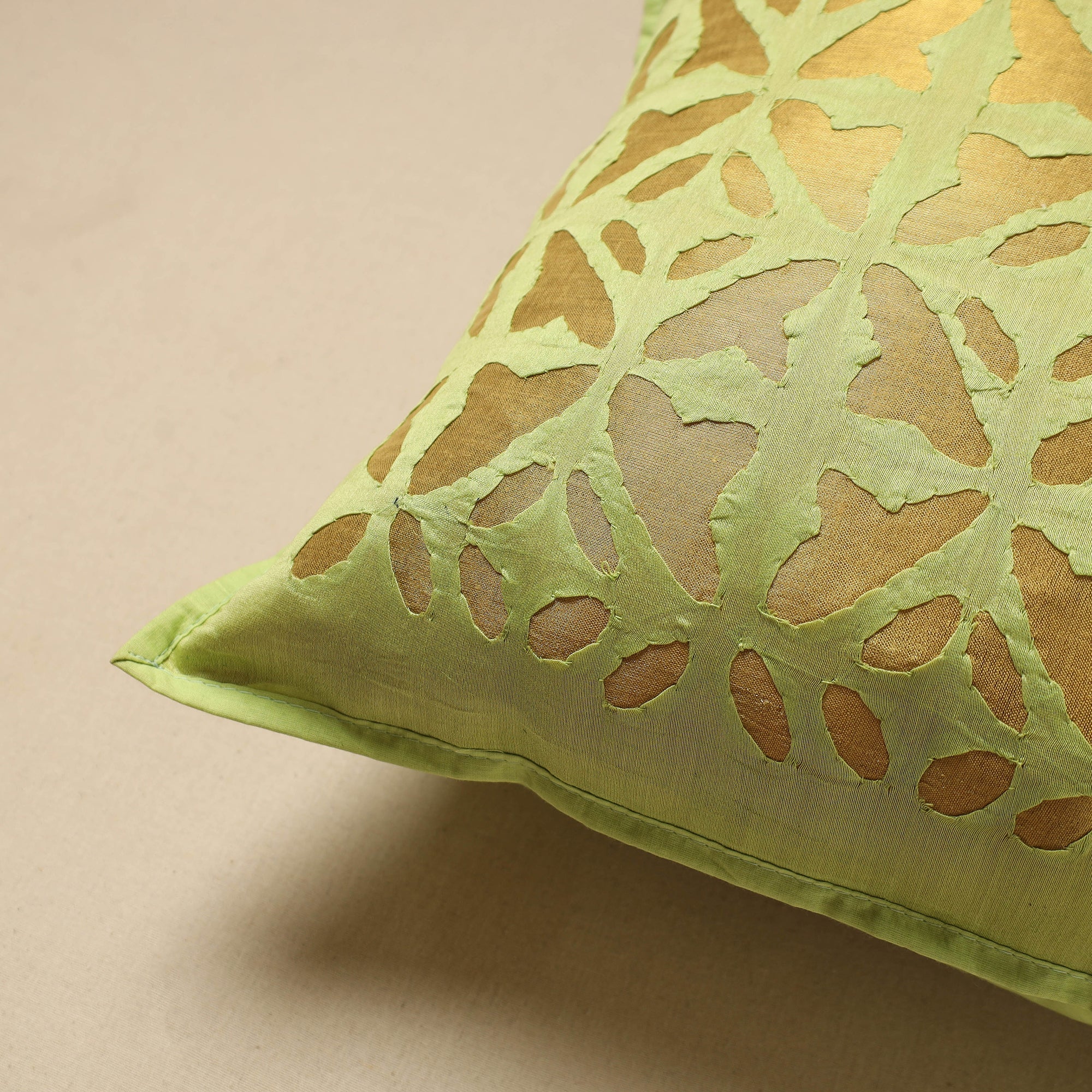 SHADES OF MARUDHARA Cut Work Cotton Applique Cushion Cover (16 x 16 in) 06 - view 2