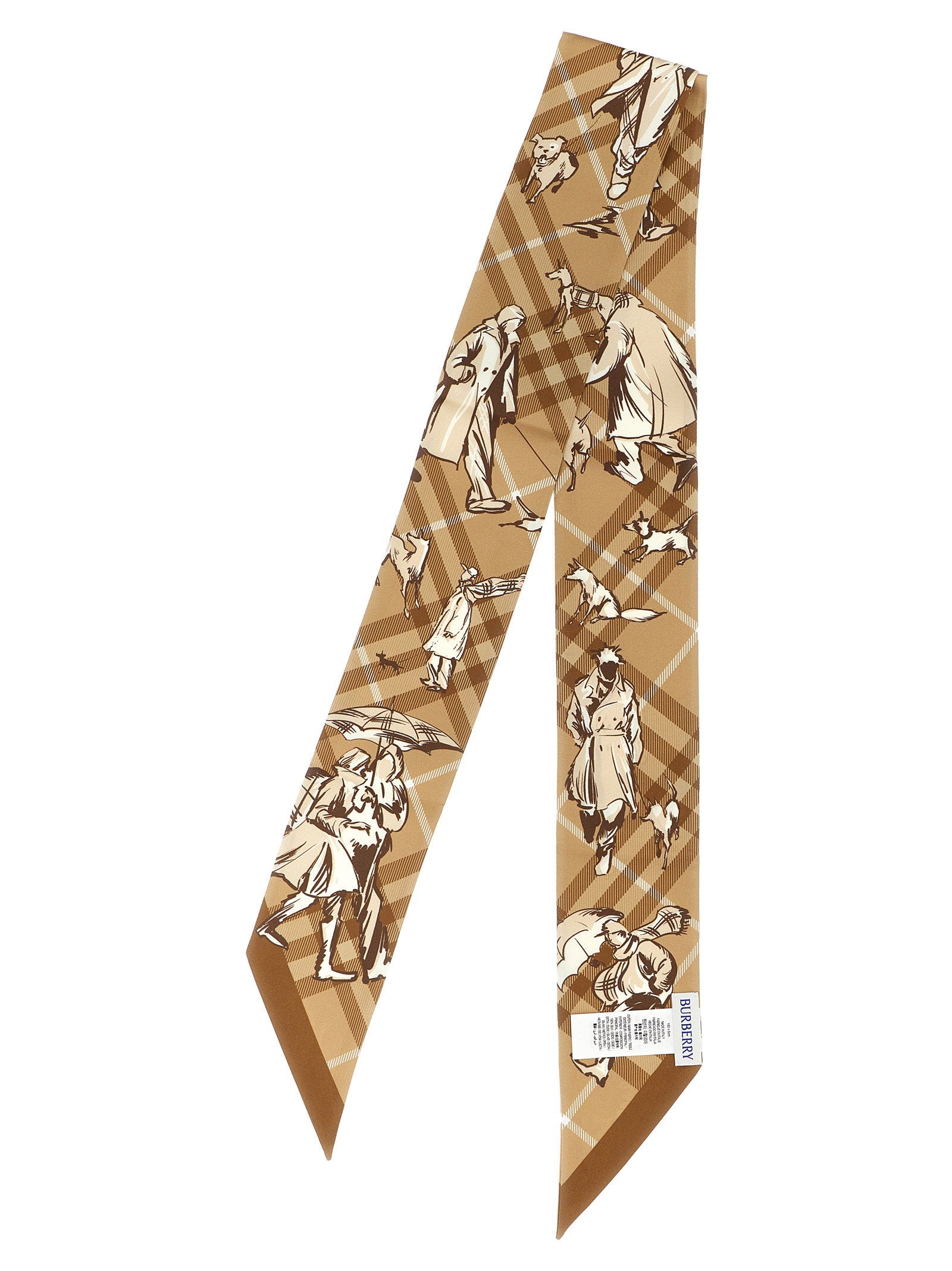 Burberry Check Mates Thin Scarf – 100% mulberry silk