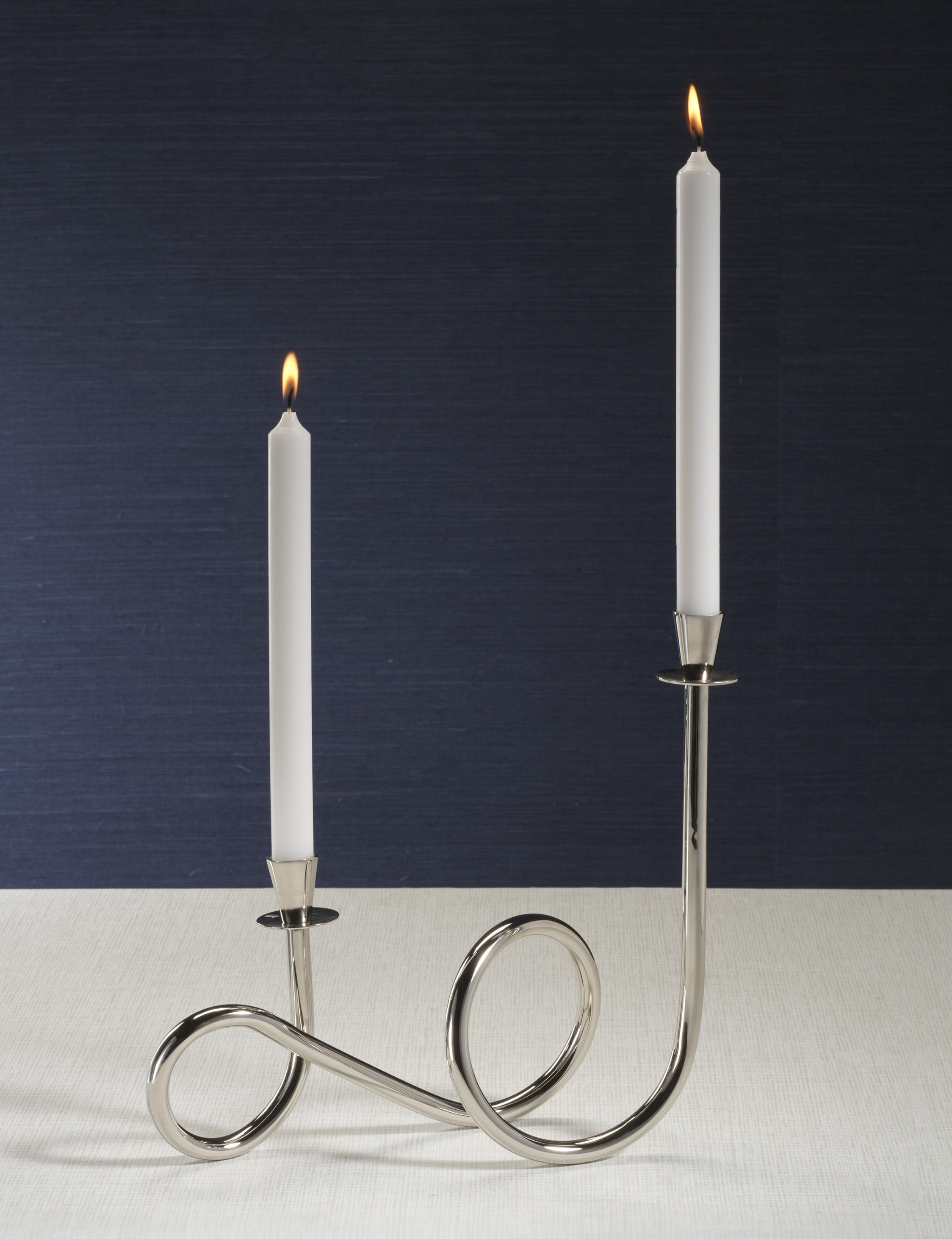 Lulu and Georgia Wicklow Taper Candle Holder – Polished Nickel - view 2