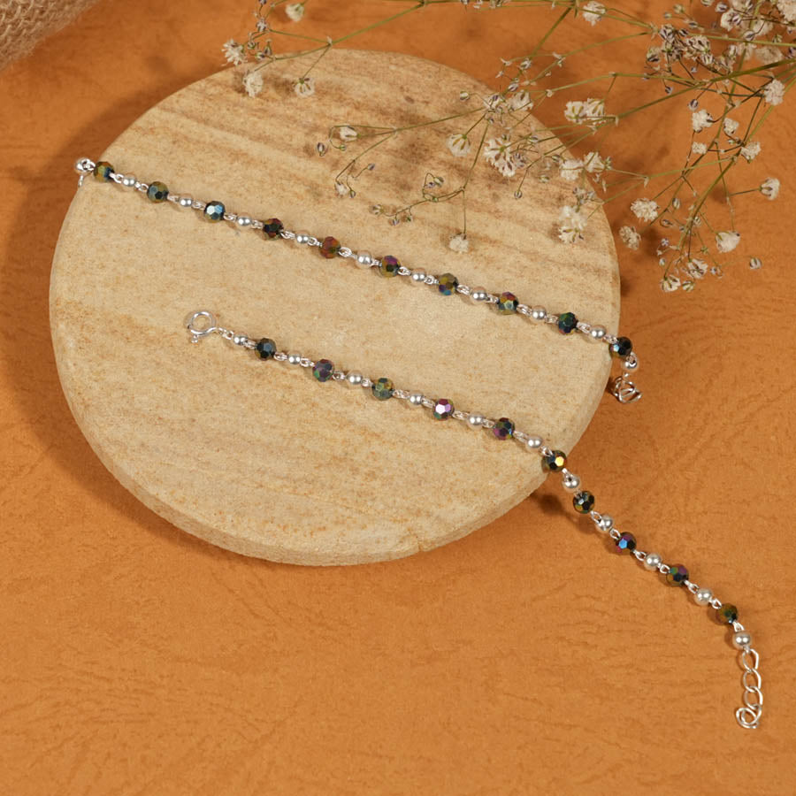 Prinjal Jewellers Multicolor Silver Beads Nazariya for Kids - view 2