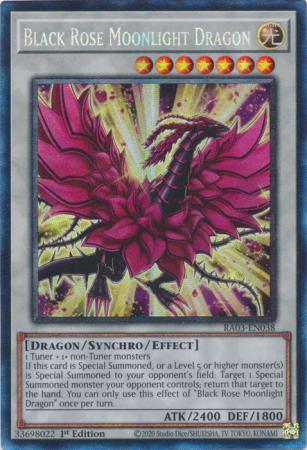 Yu-Gi-Oh! Black Rose Moonlight Dragon - RA03-EN038 - Prismatic Collector's Rare - 1st Edition