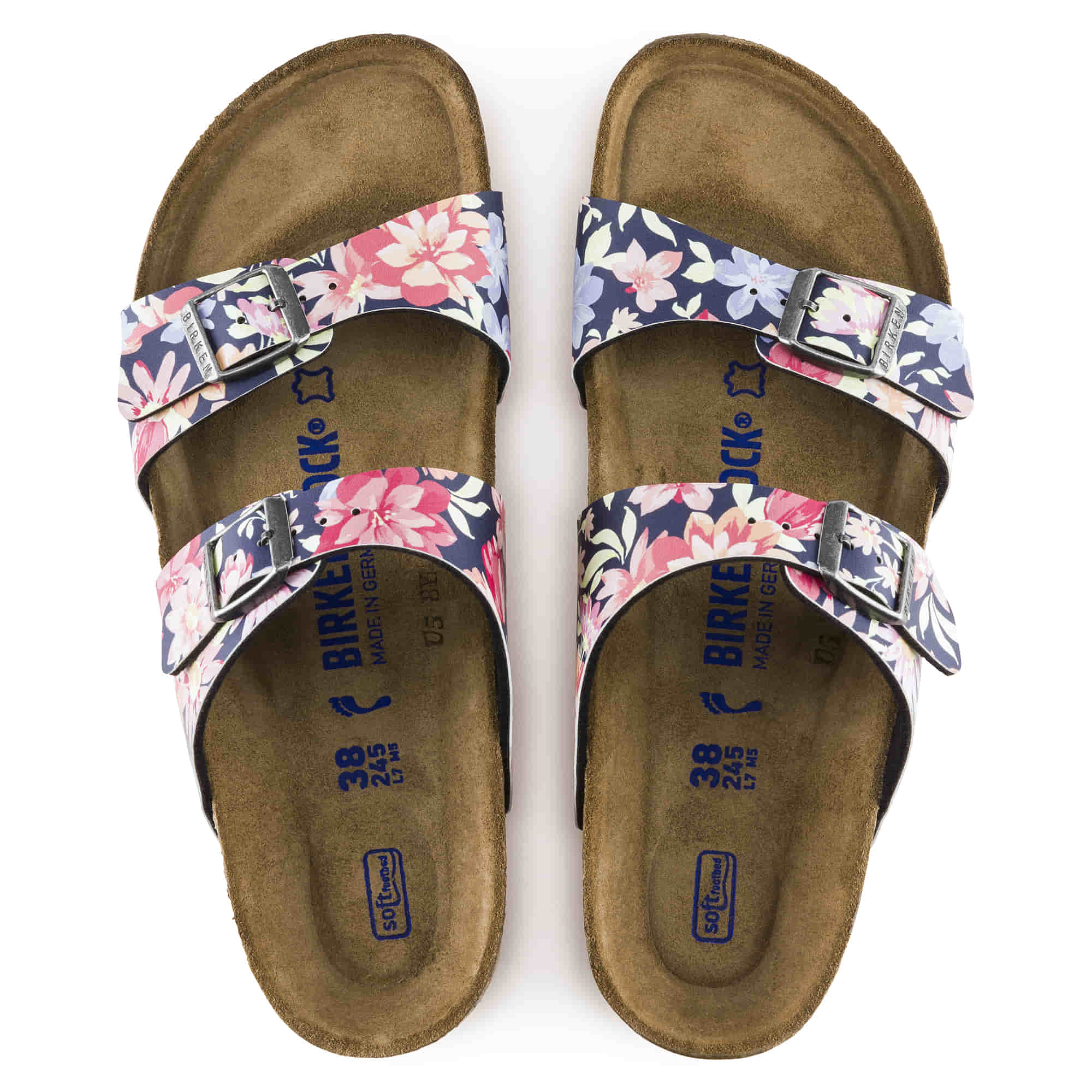Birkenstock Sydney Soft Footbed Birko-Flor – Blue Blue/Supernatural Flowers Navy - view 2