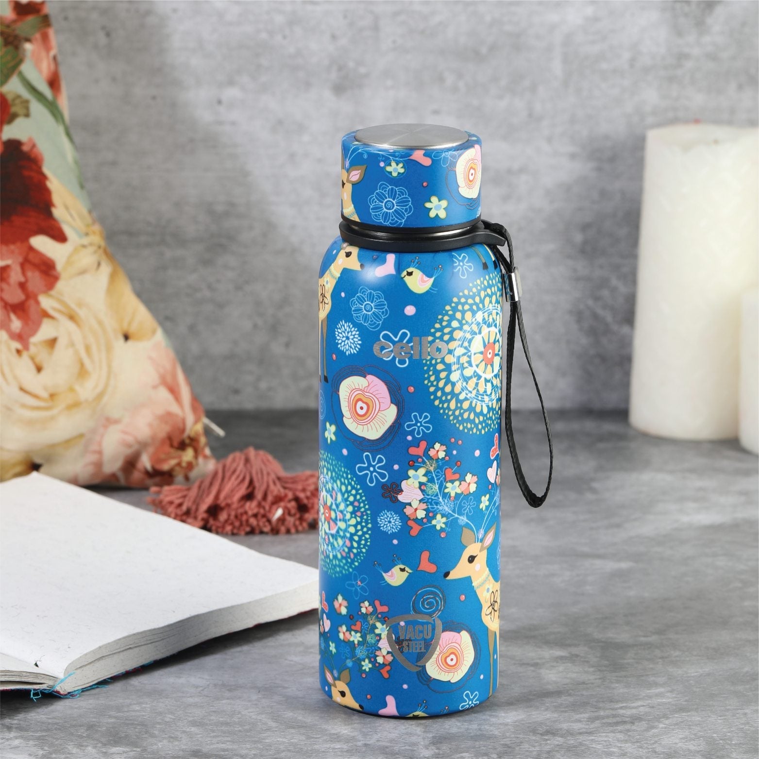 Cello Deezee Kent, Vacusteel Water Bottle, 550ml