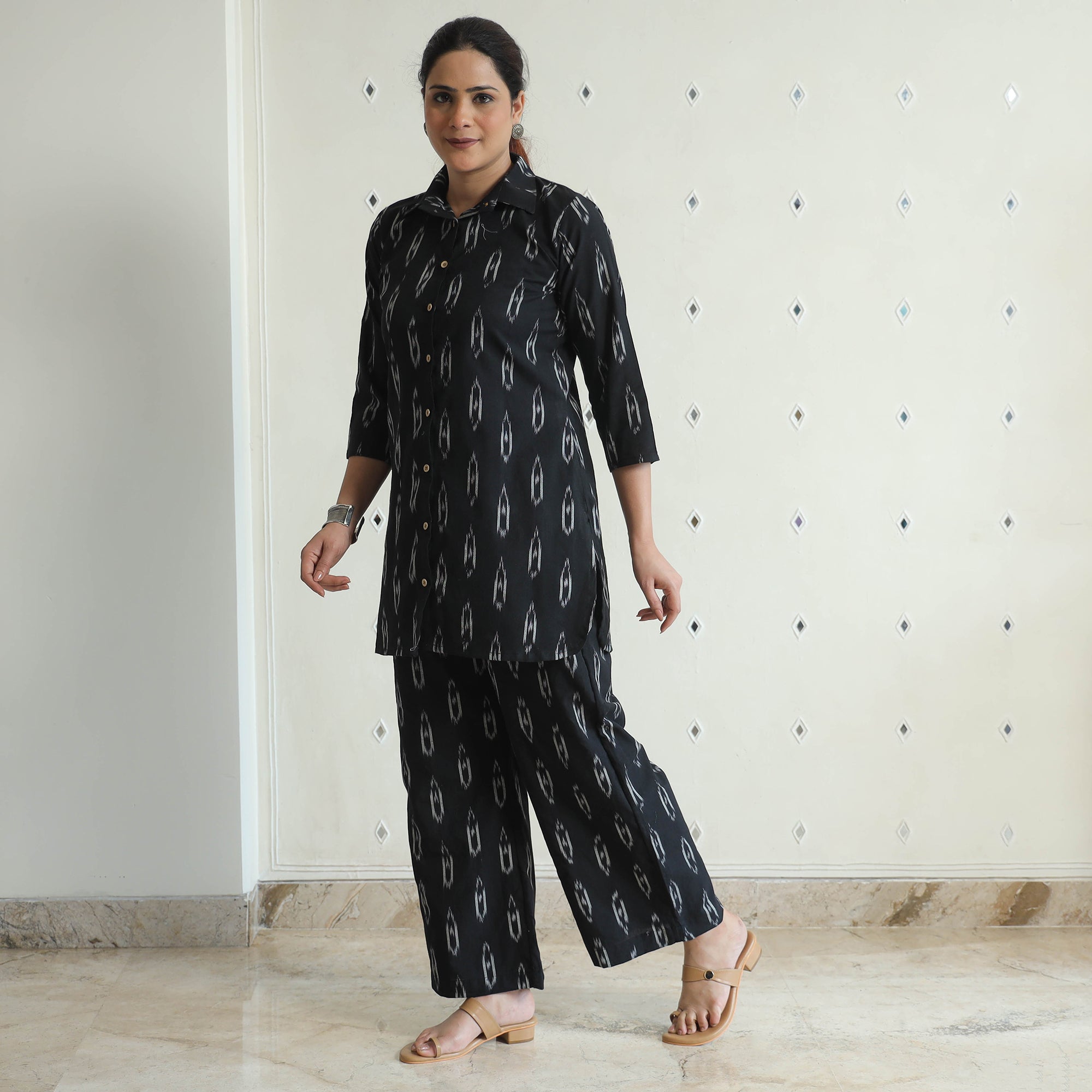 ITOKRI CASUALS Black - Pochampally Ikat Cotton Co-Ord Set 12 - view 2