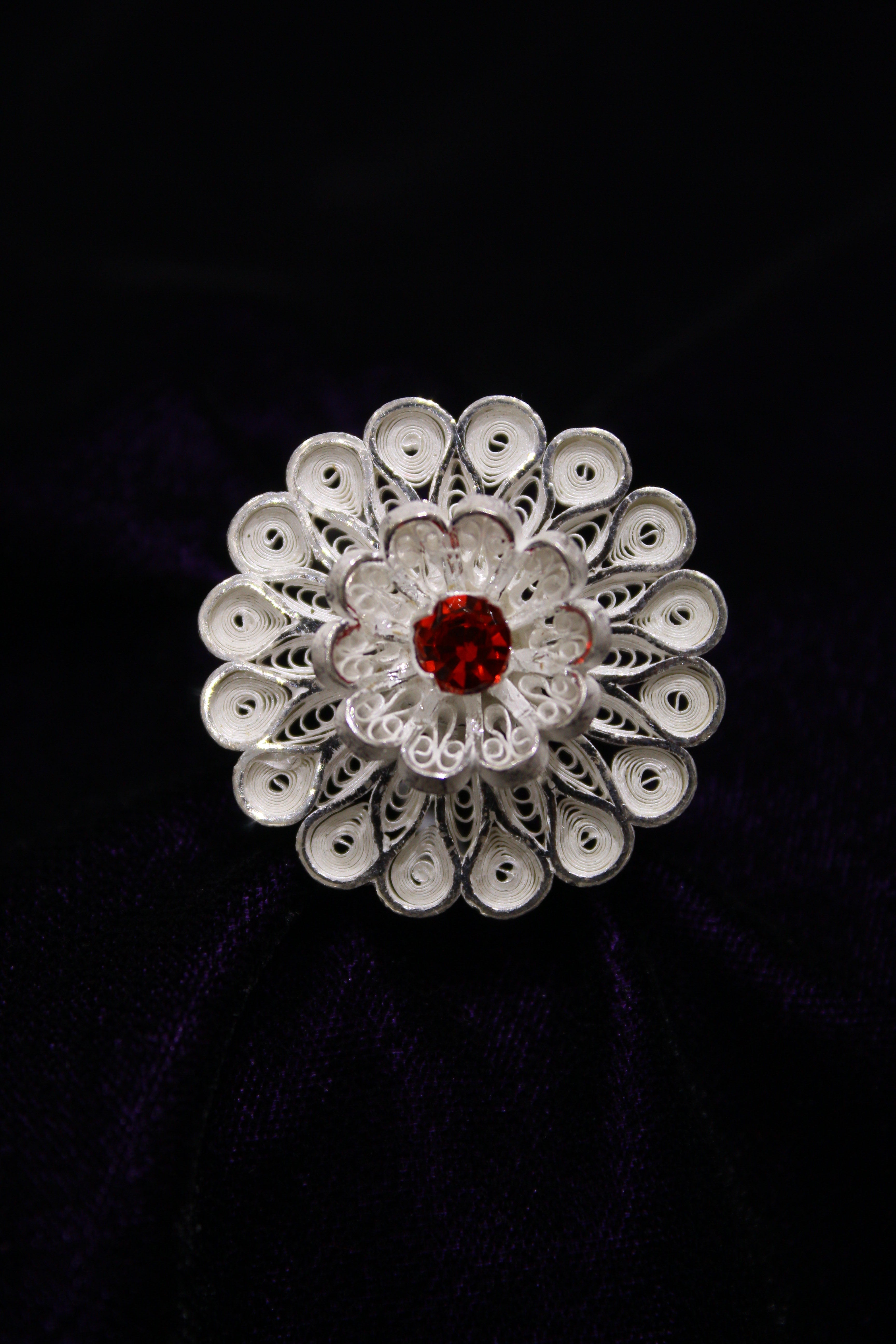 Indianvillez Designer Women Tarakasi Silver Ring
