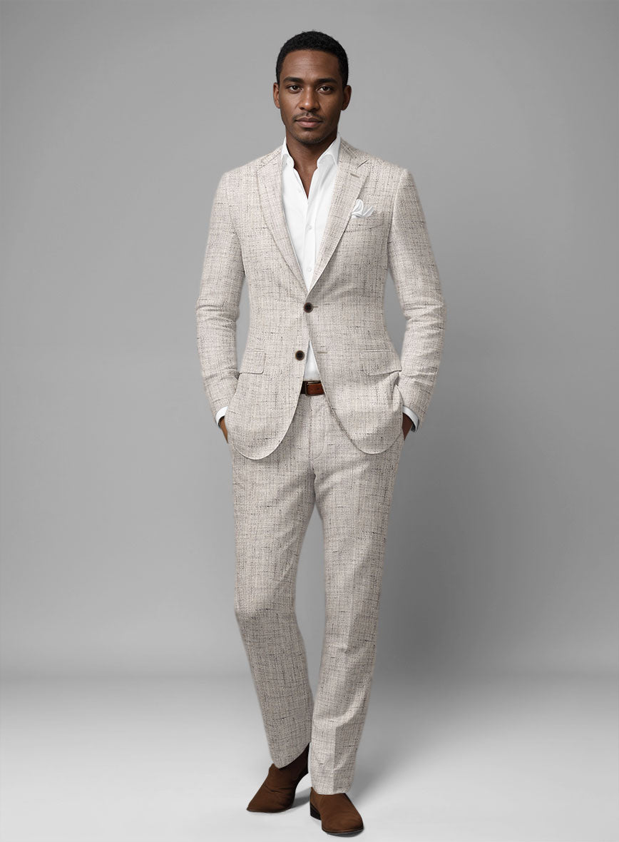 StudioSuits Solbiati Earthweave Brown Linen Suit - view 2