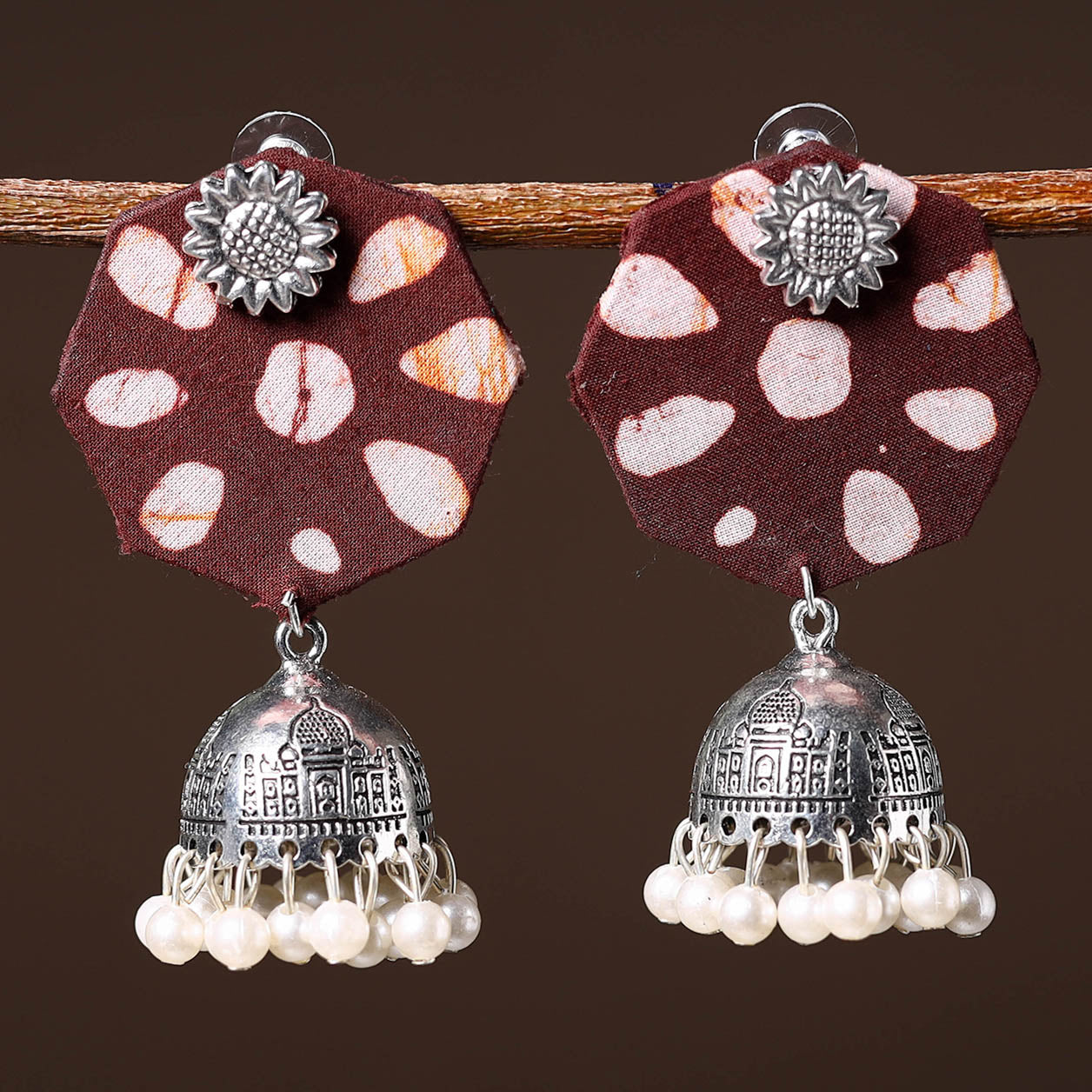 JALPARI Arpita Handcrafted GS Fabart Earrings - view 2