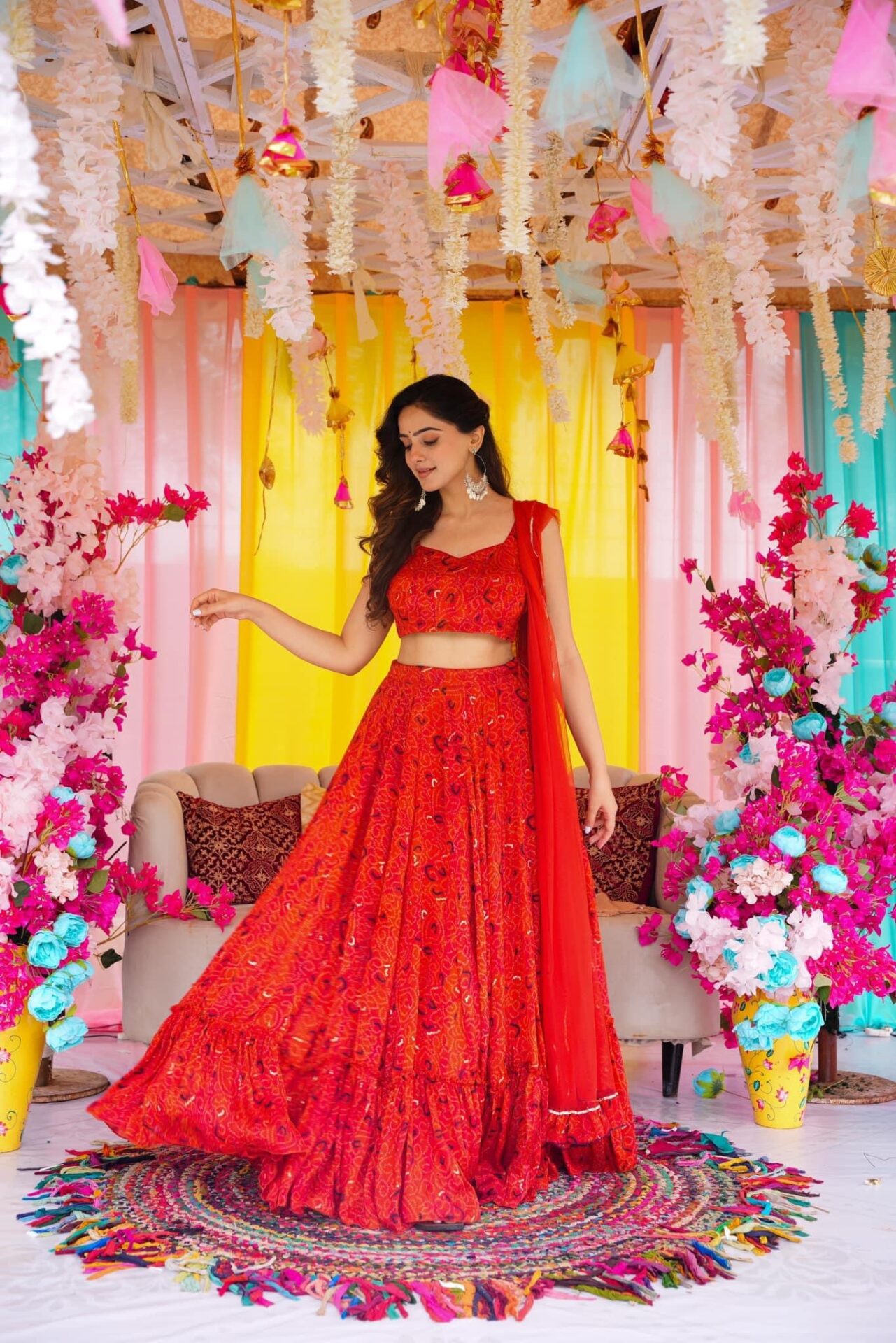 Idaho-o Bandhani grace chinon lehenga set – Women's