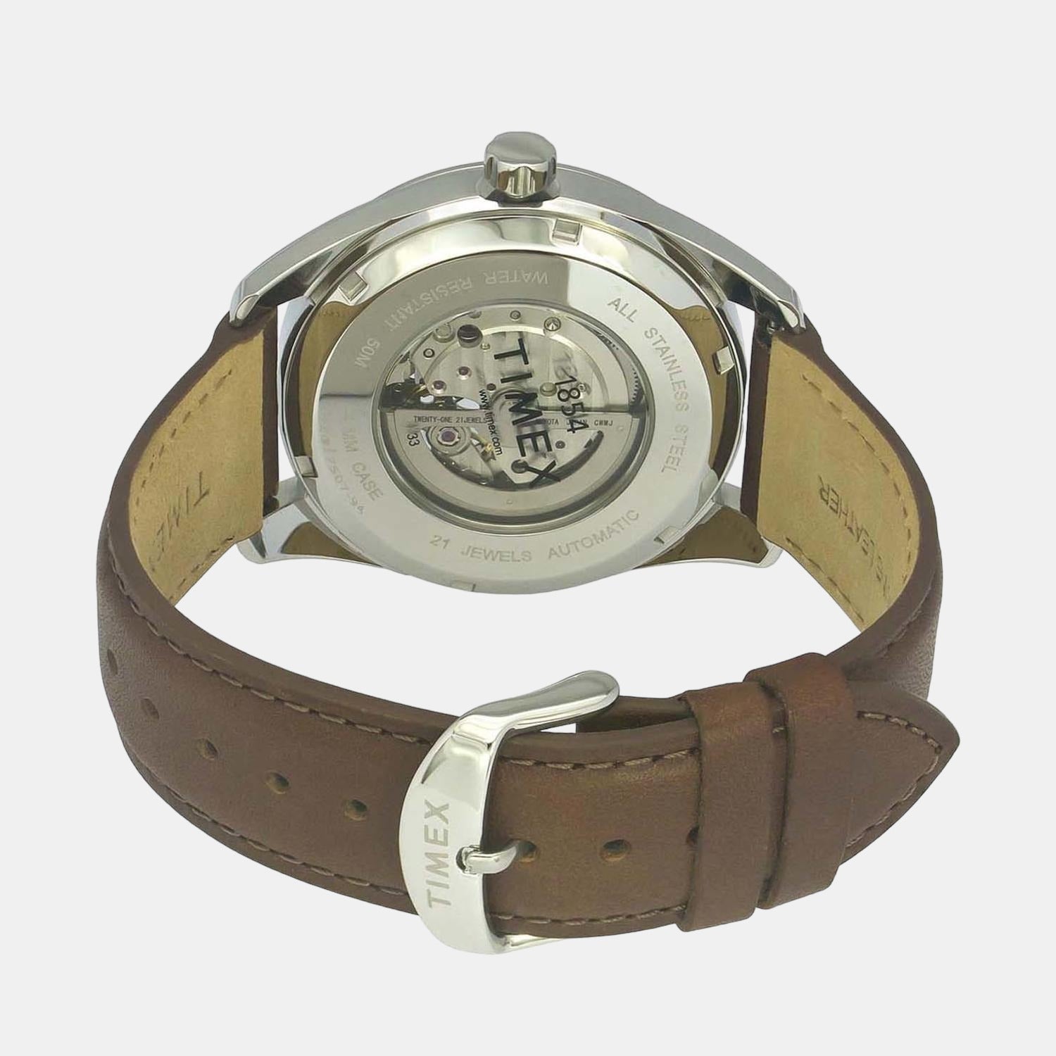 Timex E Class Men Quartz Green Dial Analog Leather Watch TWEG17507 - view 2