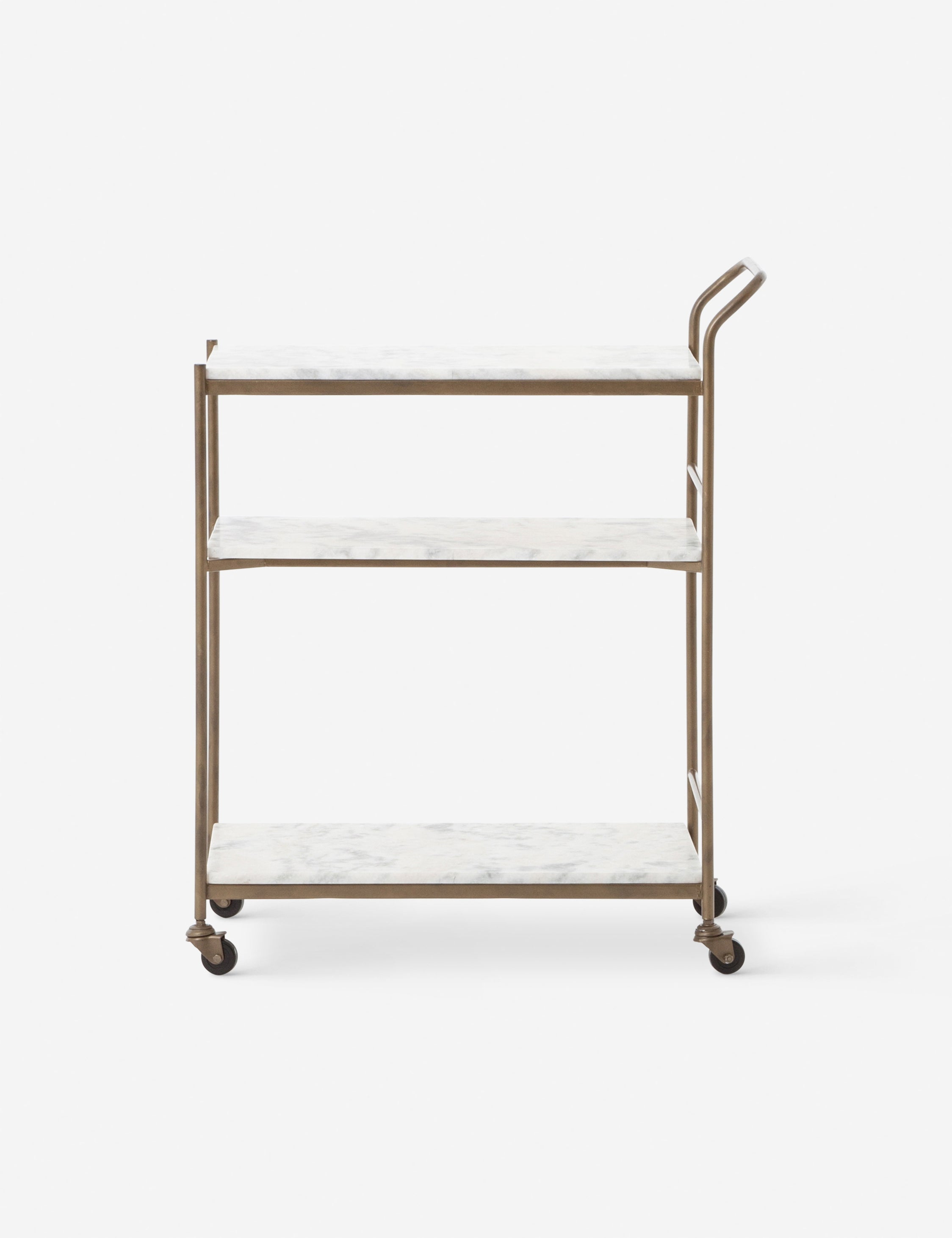 Lulu and Georgia Evander Bar Cart – Antique Brass