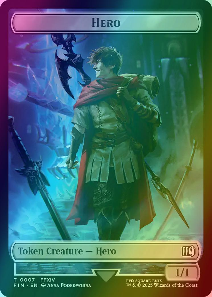Magic Bird Token (16) // Hero Token (07) [FINAL FANTASY: Tokens] [Foil] - view 2