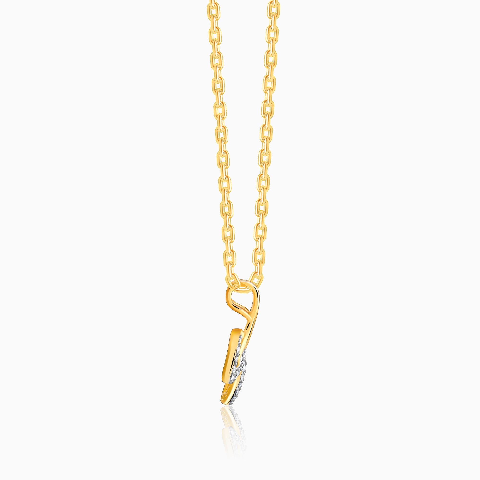 GIVA Jewellery Gold Serenade Diamond Pendant - view 5