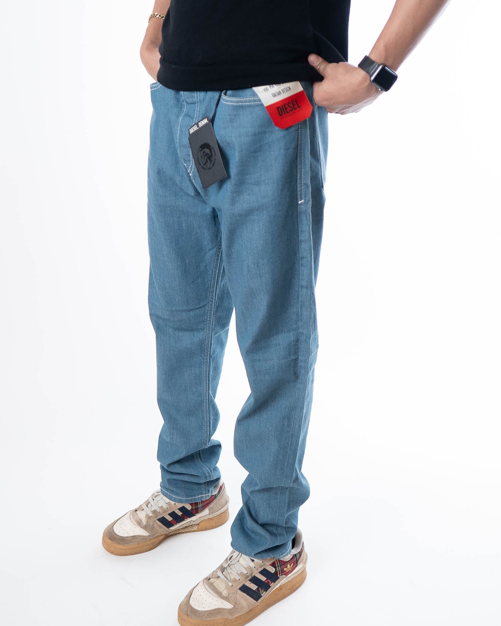 D-vider l 32 – Diesel D-Vider L.32 Pantaloni Light Blue - DS