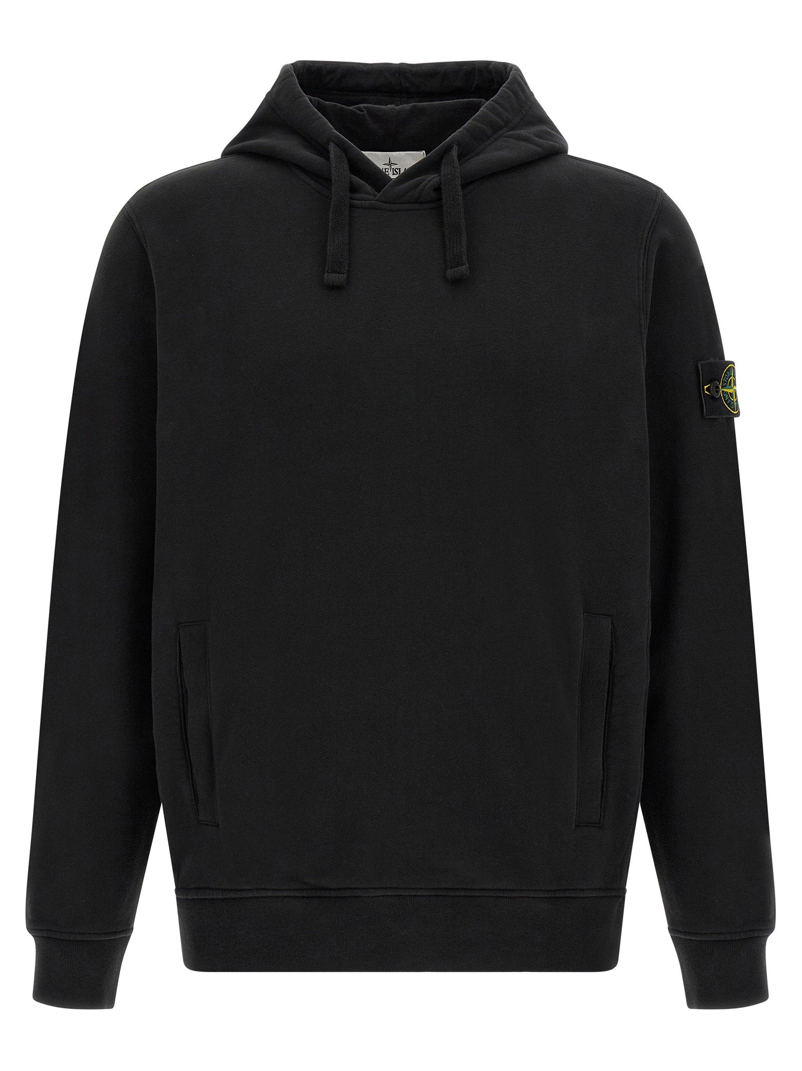 Badge hoodie – Badge Stone Island Hoodie – 99% cotton, 1% elastane