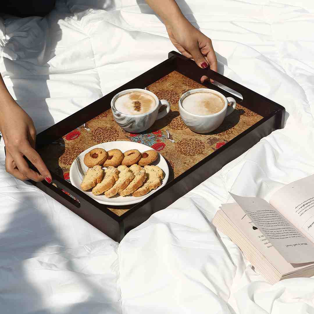 Wonderchef Casablanca Damask Motif Tray - Medium - view 4