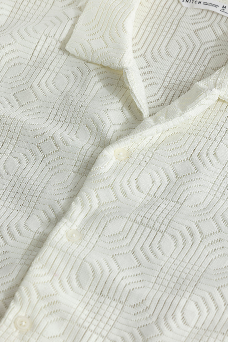 SNITCH Curvy Quad Cream Hakoba Shirt - view 2