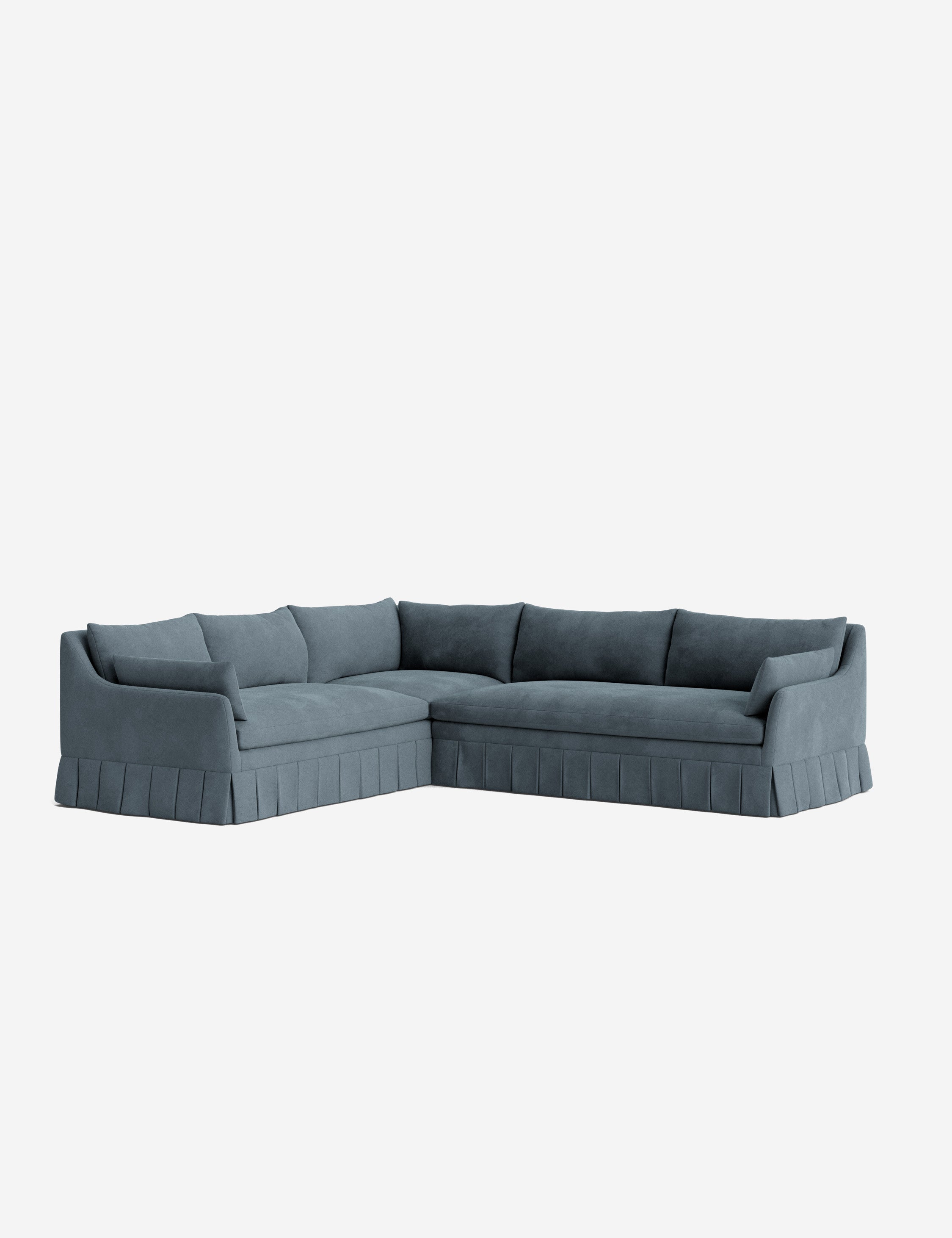 Lulu and Georgia Portola Luxe Depth Pleated Corner Sectional Sofa - view 13