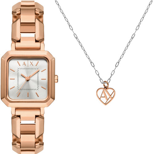 Armani Exchange Leila Silver Dial Women 27mm AX7167SET
