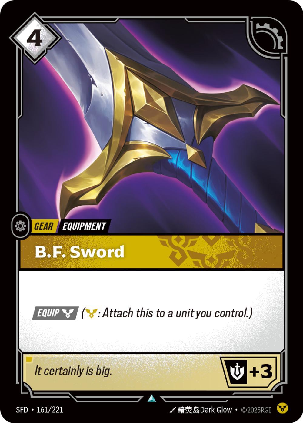 221 spiritforged non – Riftbound B.F. Sword - 161/221 [Spiritforged] [Non Foil]