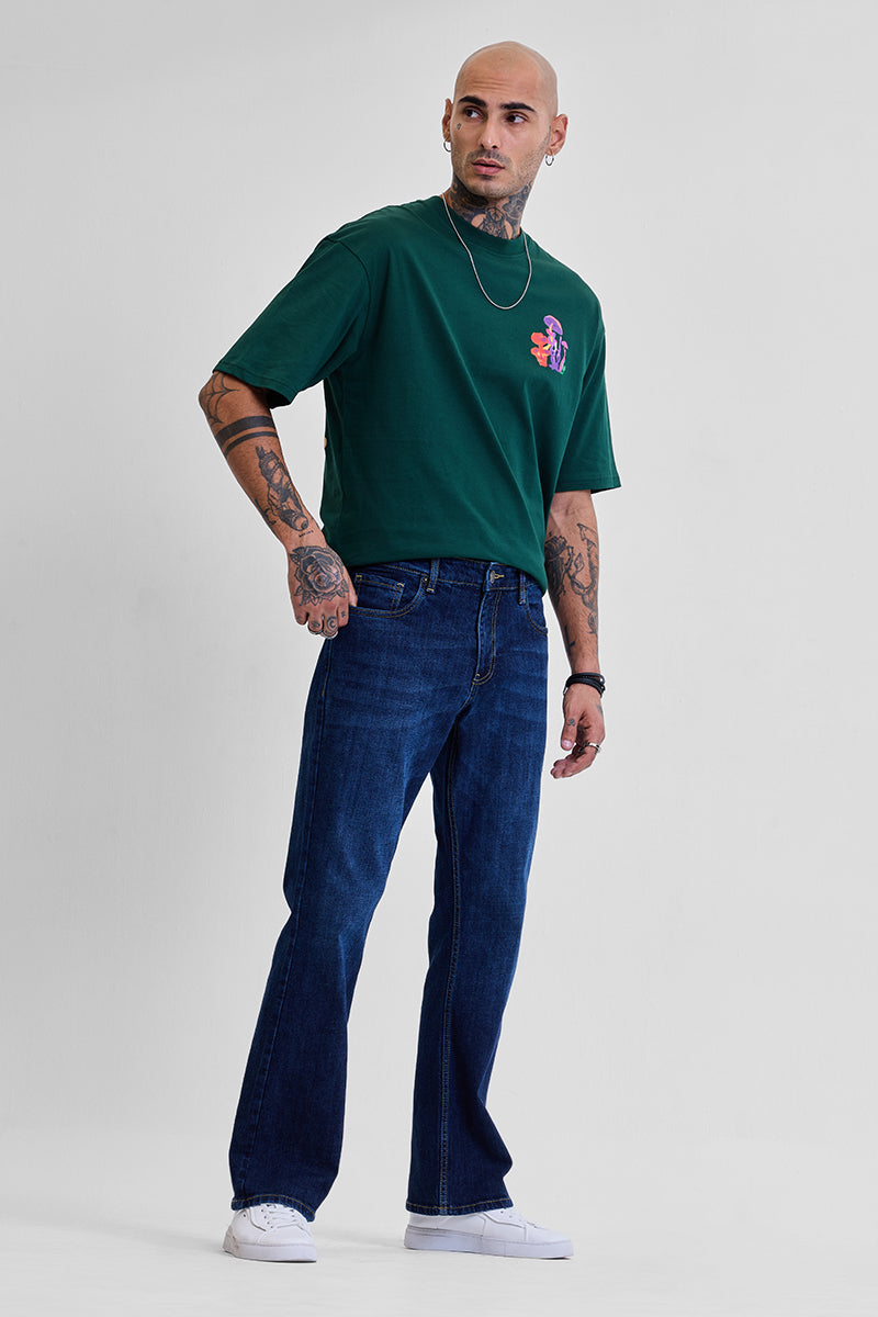 SNITCH Navy Bootcut Jeans - view 5