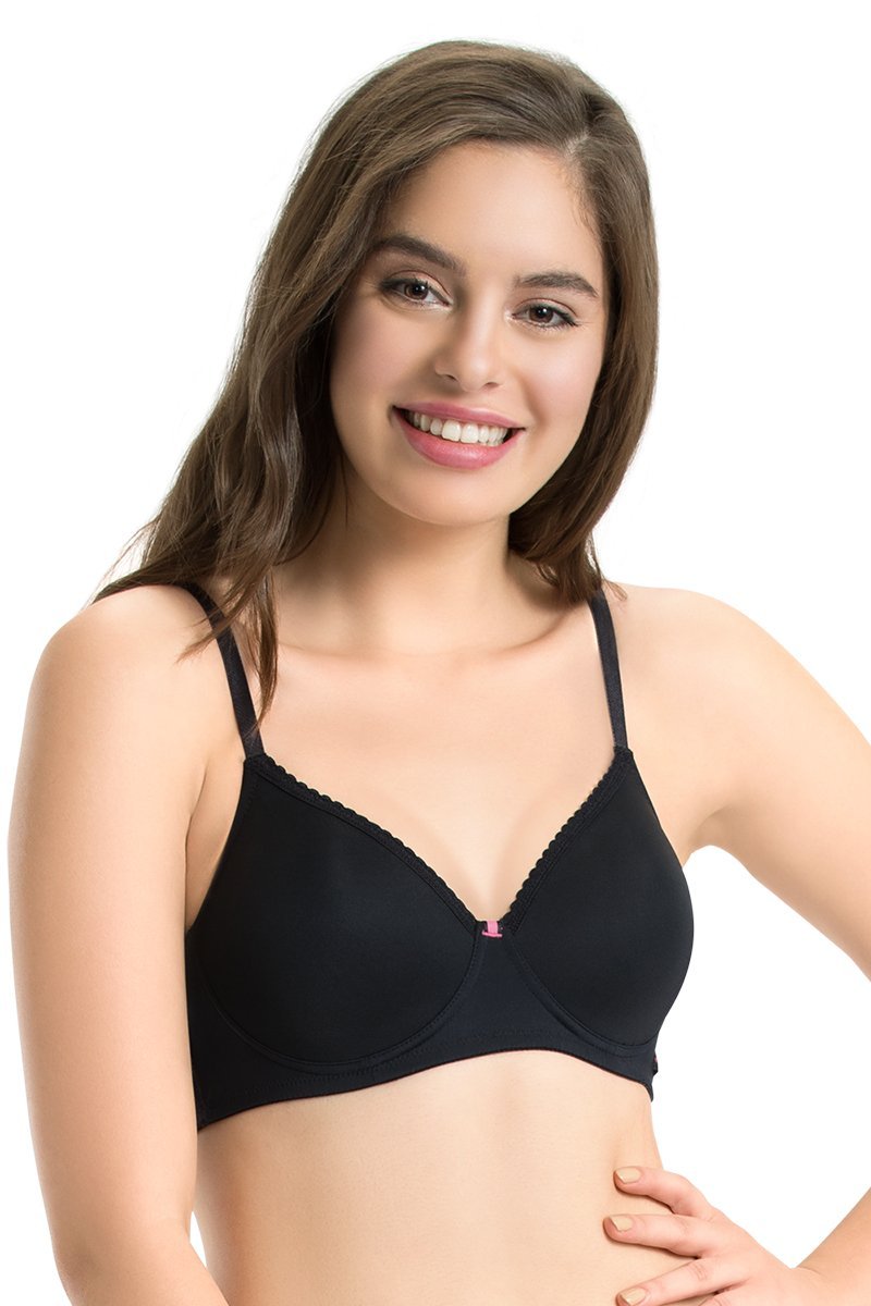 every de Padded Non-Wired Classic Concealer T-Shirt Bra - Black - view 2