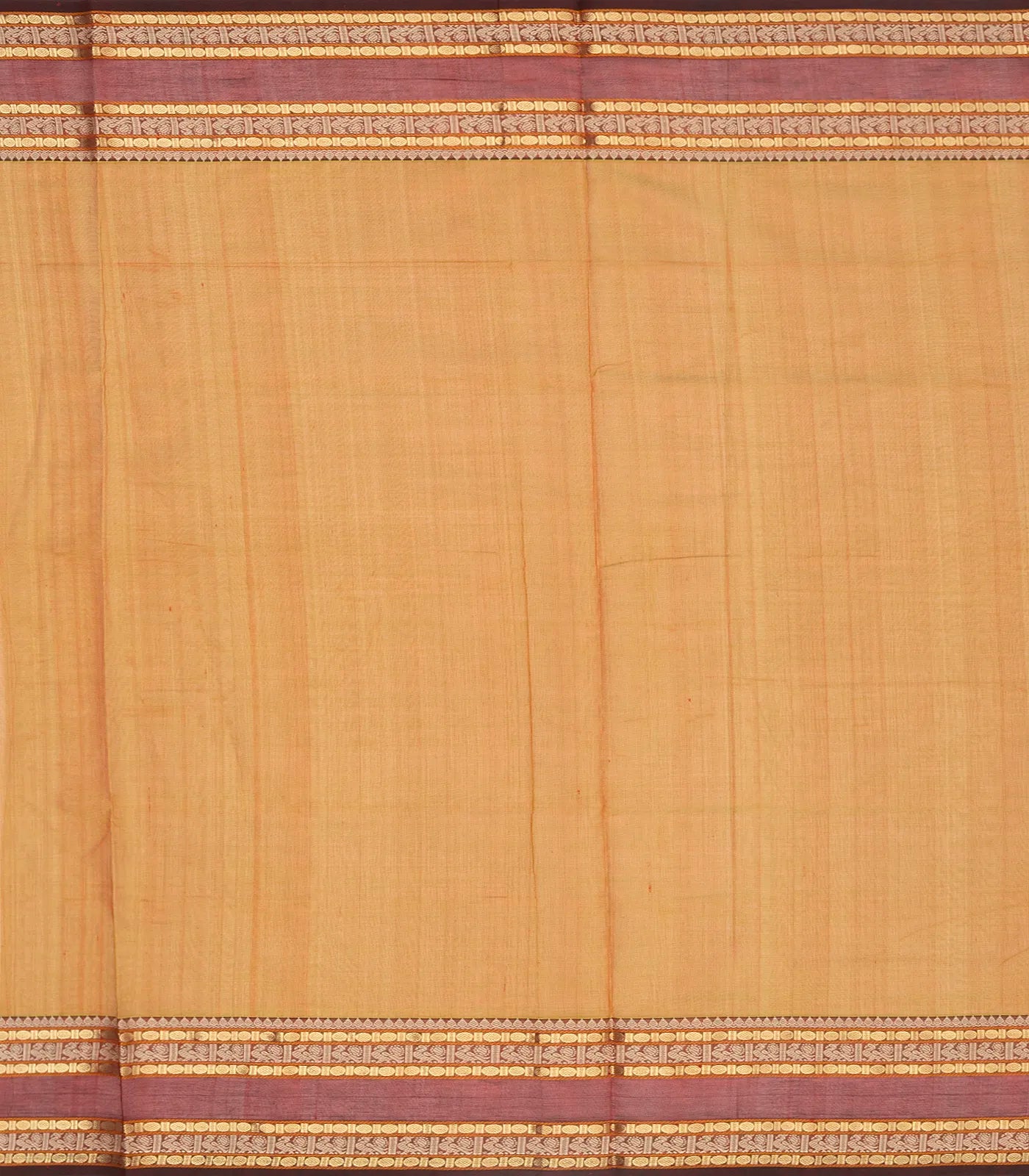 RmKV Mustard Handloom Silk Cotton Saree With Parrot Buttas - view 4