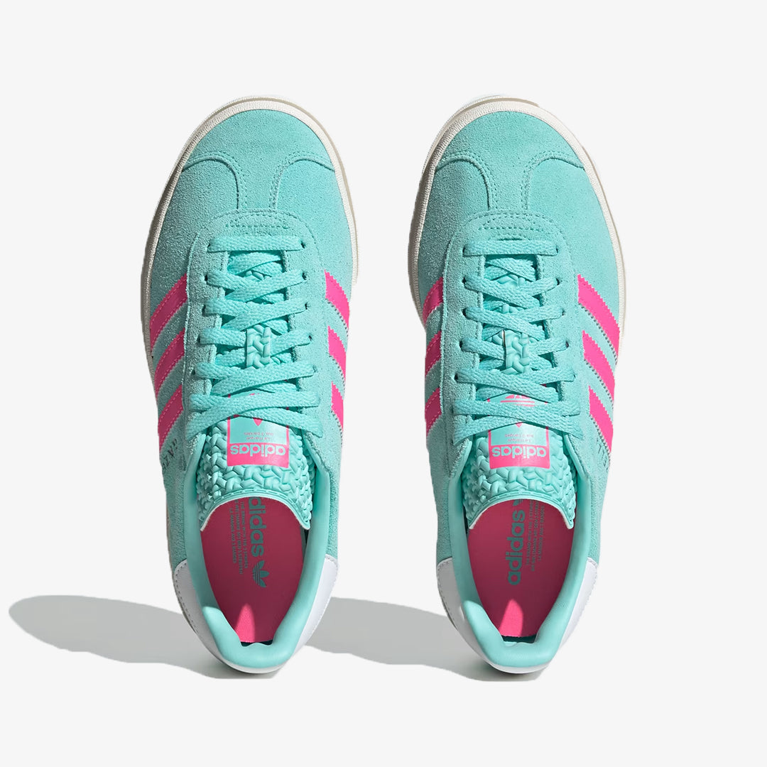 Adidas Originals | GAZELLE SHOES { FLASH AQUA / LUCID PINK / CLOUD WHITE - view 2