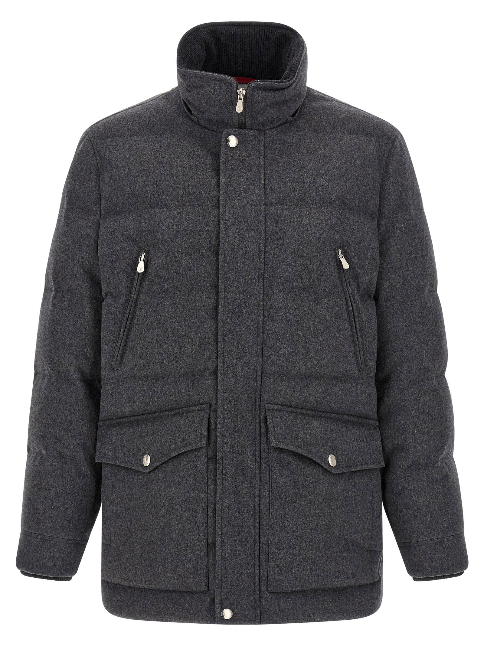 Brunello Cucinelli Membrane Wool Flannel Parka - view 2