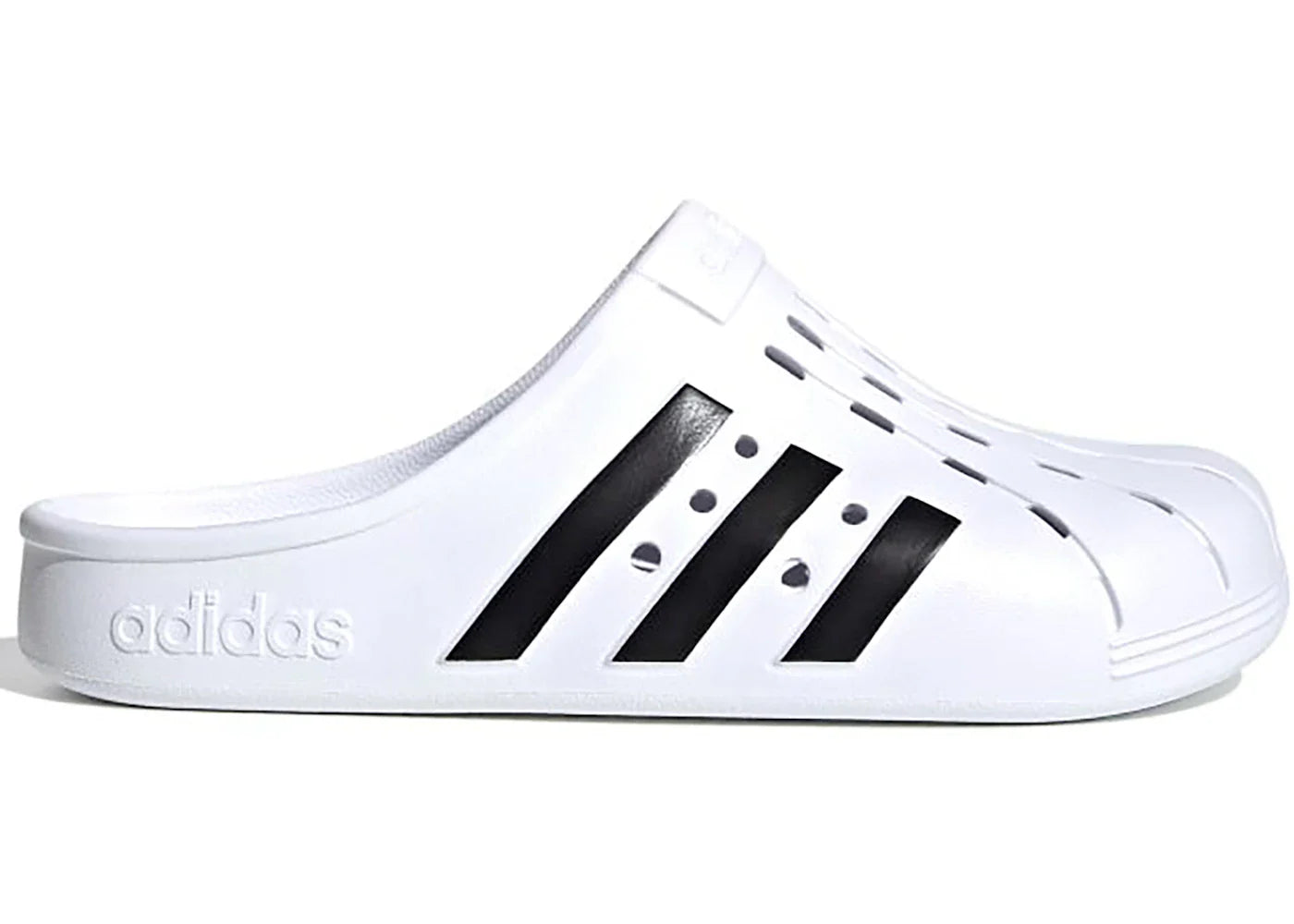 adidas Adilette Clog White Black - view 2