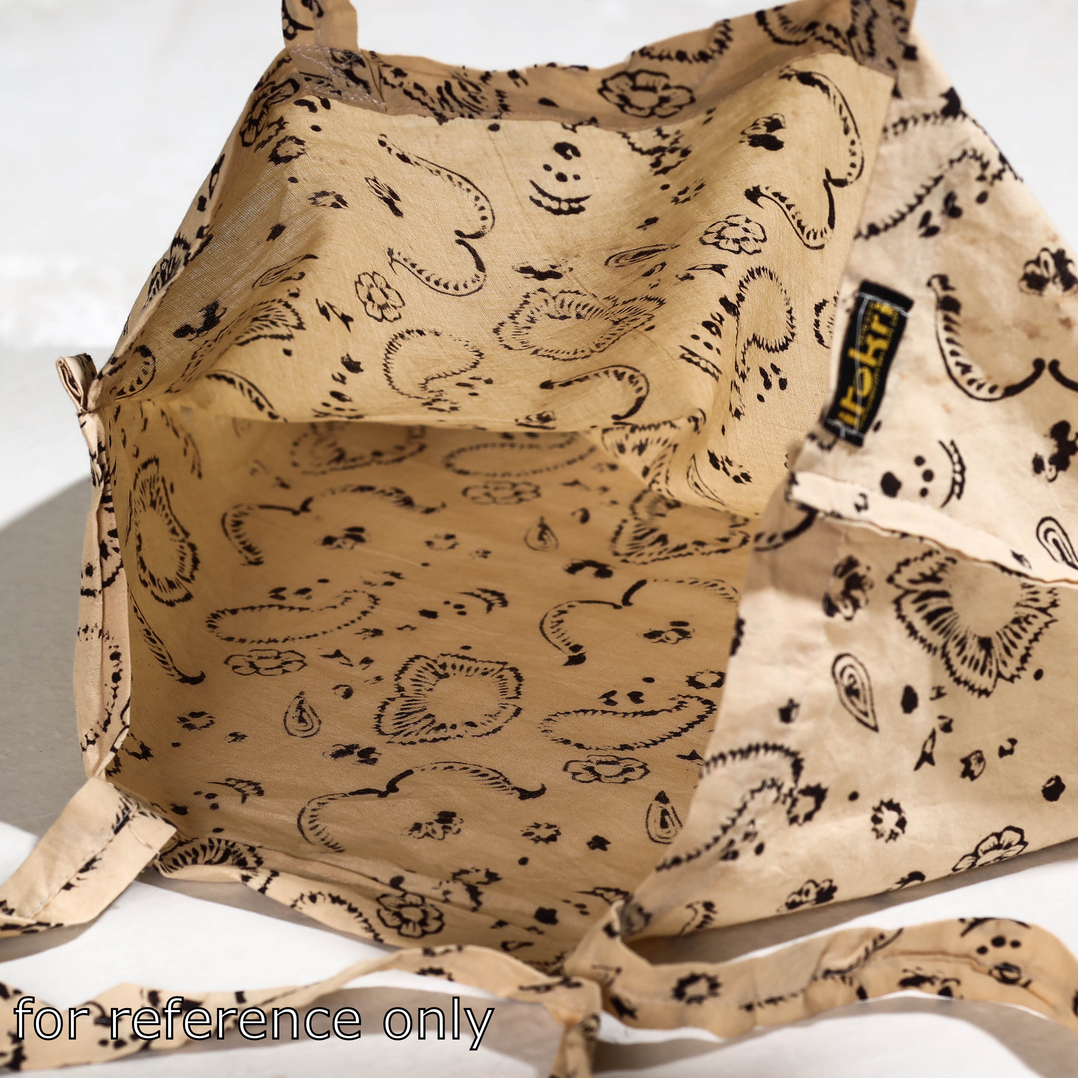 NOORI BAZAR Black - Jacquard Cotton Jhola Bag - view 3