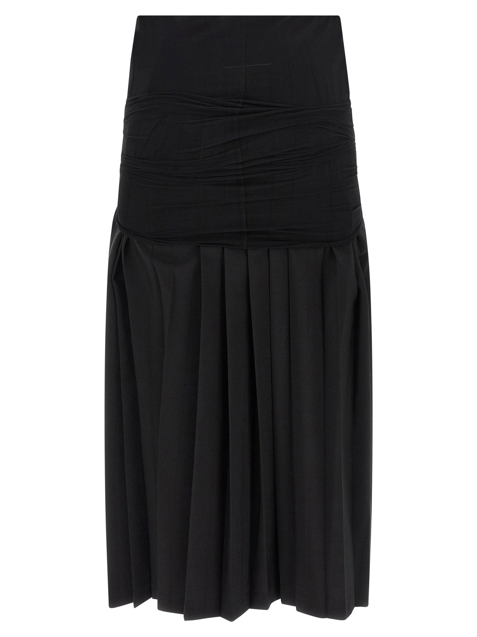 Mm6 Maison Margiela Double Layer Skirt – 55% pl, 45% wv - view 2