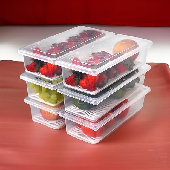 Catterton Transparent Fridge Food Storage Boxes (Set Of 3) - view 5