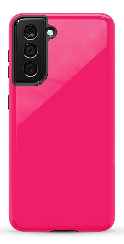 Casetry Think Pink | Solid Neon Pink Samsung Case - view 34