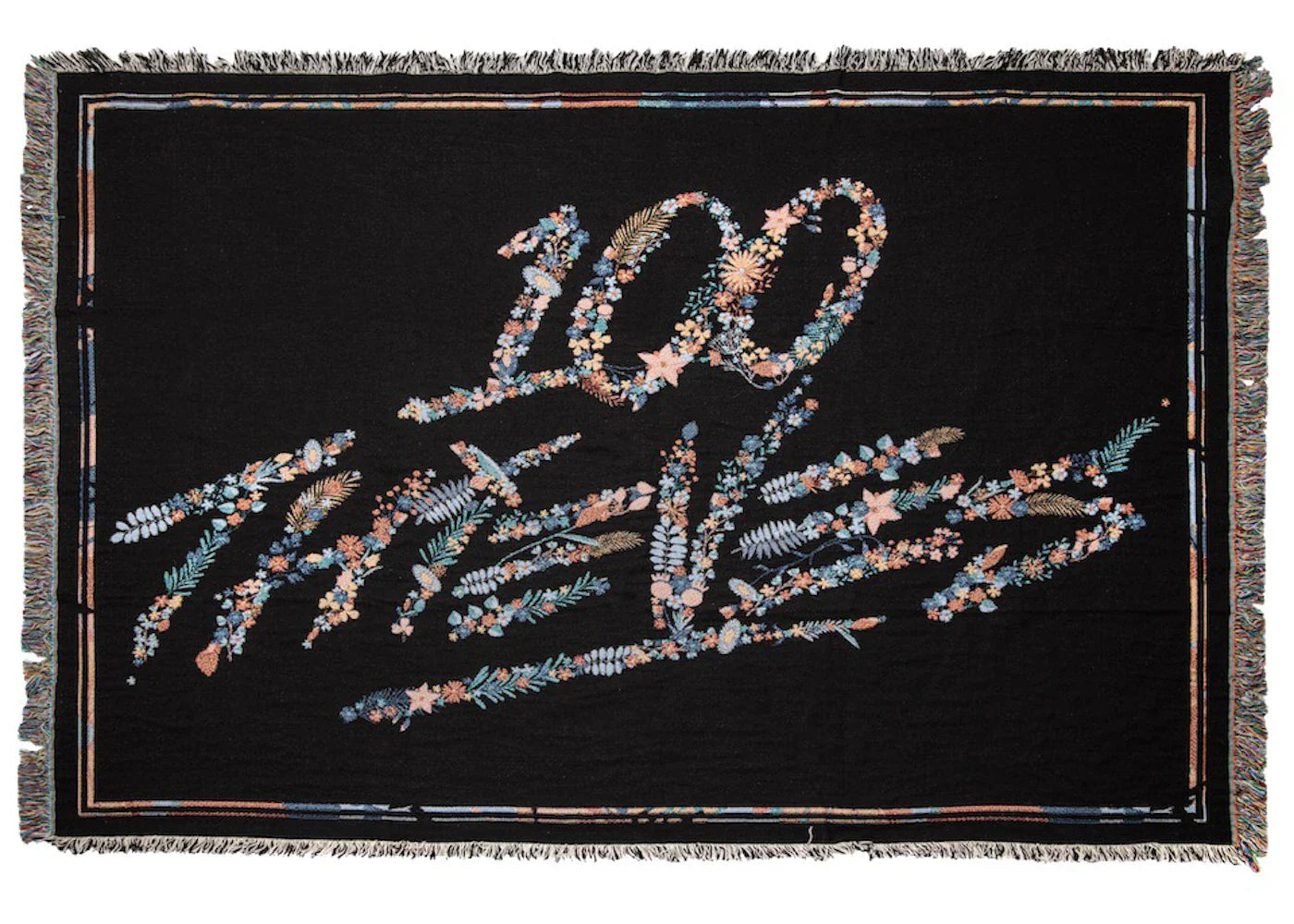 100 Thieves Throw Blanket Black