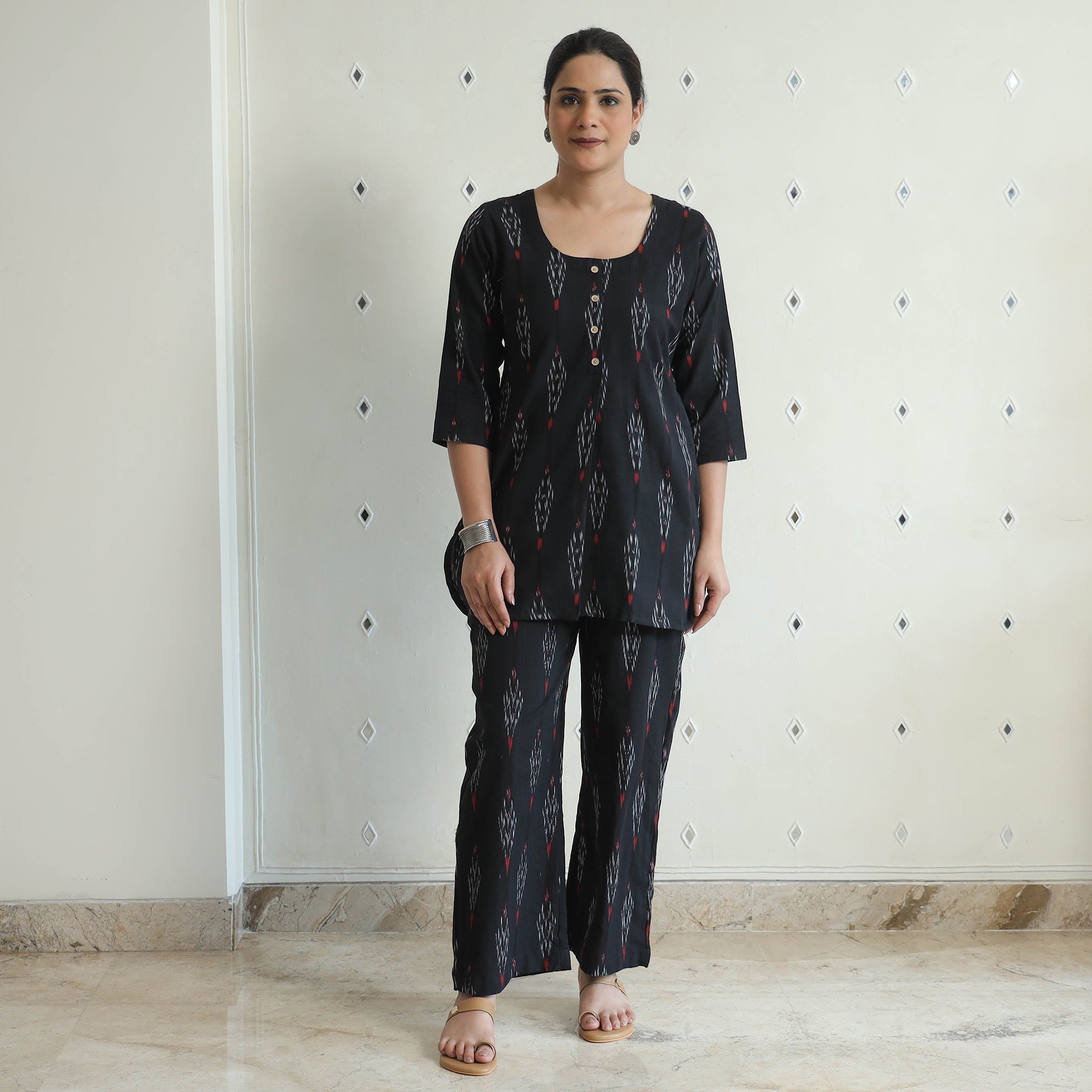 ITOKRI CASUALS Black - Pochampally Ikat Cotton Co-Ord Set 04