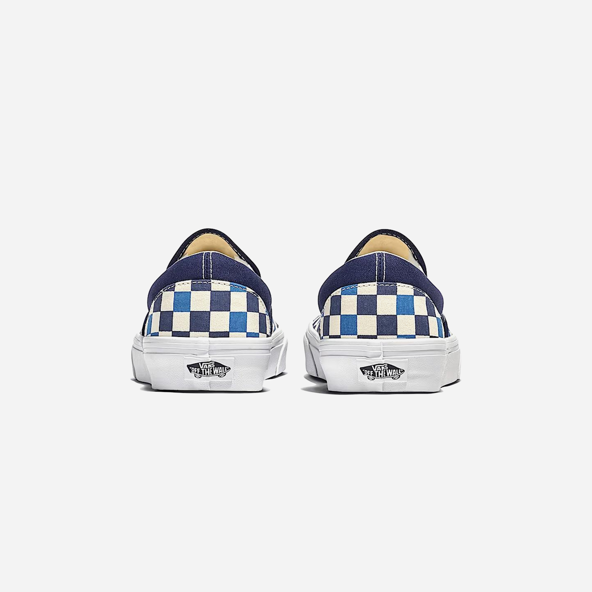 Vans Classic Slip-On Checkerboard Shoe Navy Blue / White - view 3