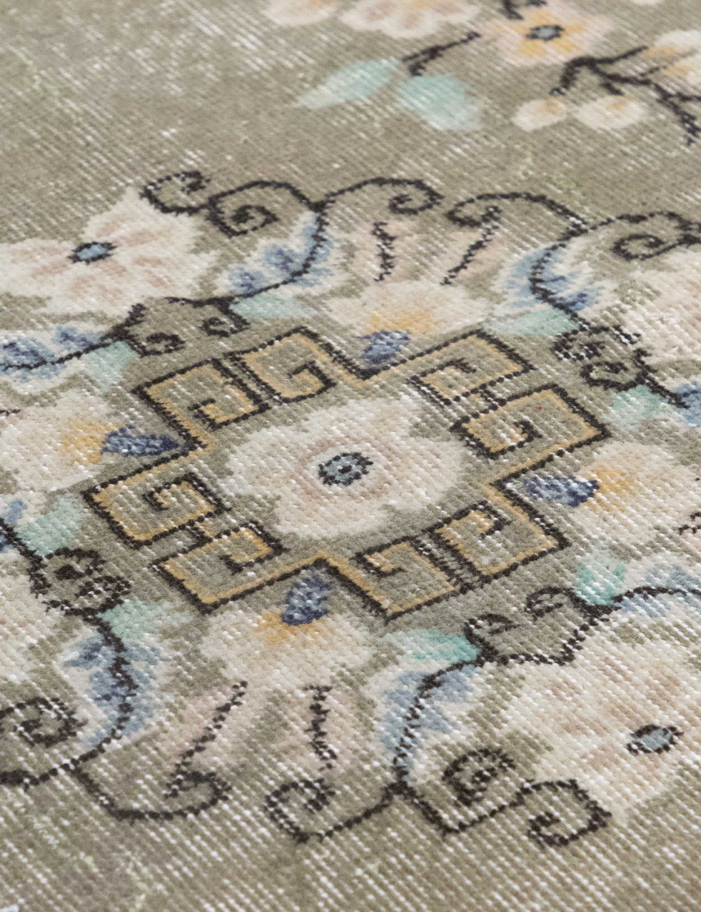 Lulu and Georgia Vintage Turkish Hand-Knotted Wool Rug No. 598, 4'2" x 7'3" - view 2